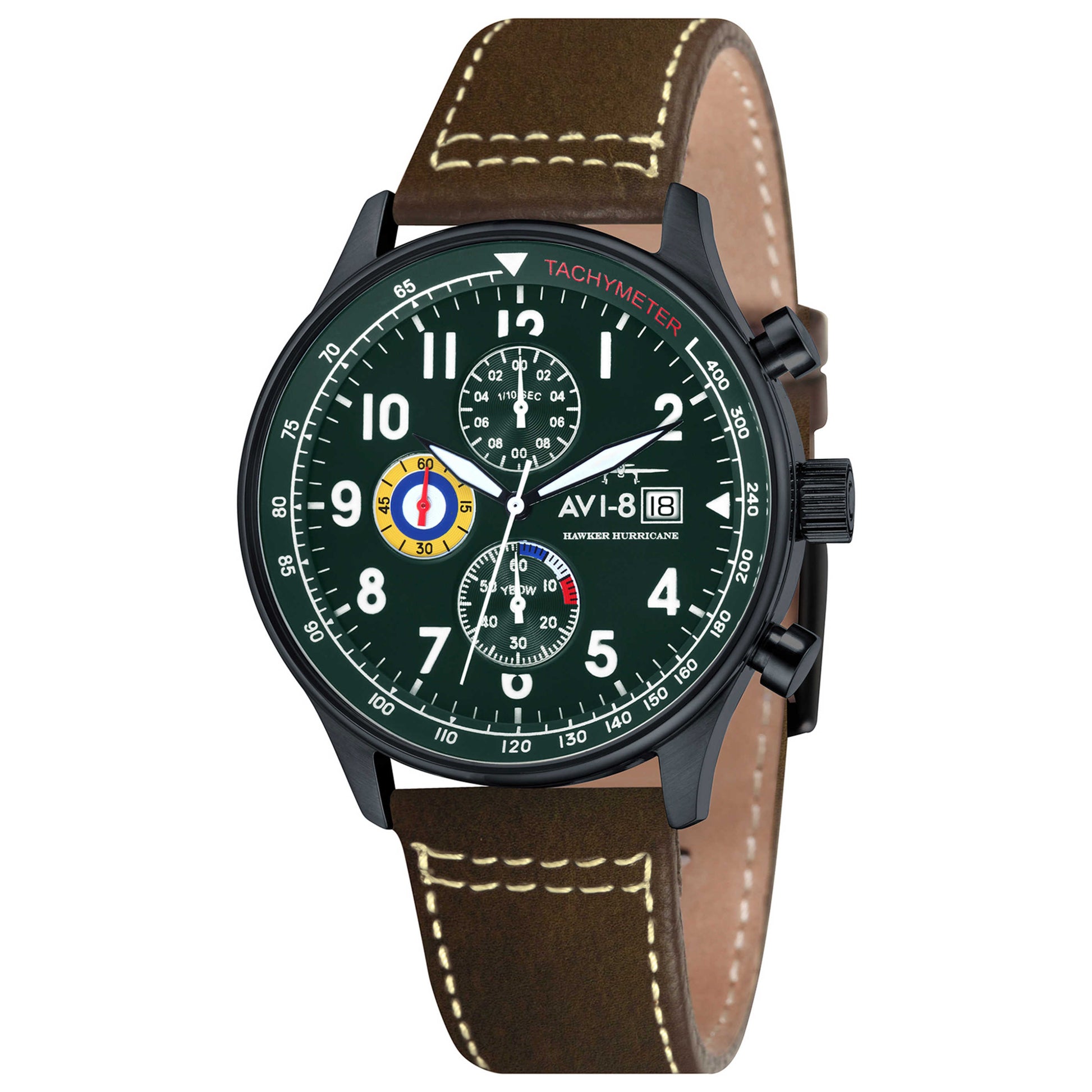 Front view of AVI-8 Hawker Men's Japanese Quartz (Battery-Powered) Watch AV-4011-05