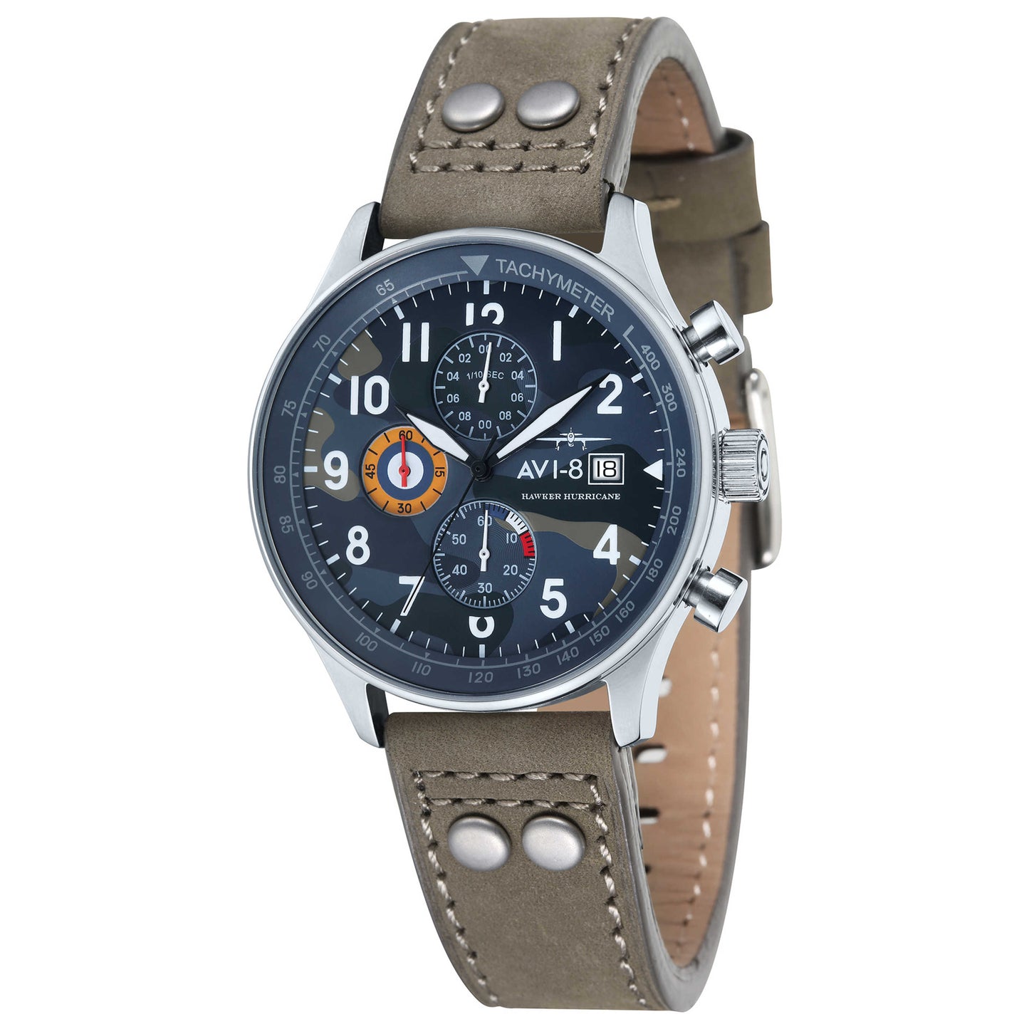 Front view of AVI-8 Hawker Men's Japanese Quartz (Battery-Powered) Watch AV-4011-08