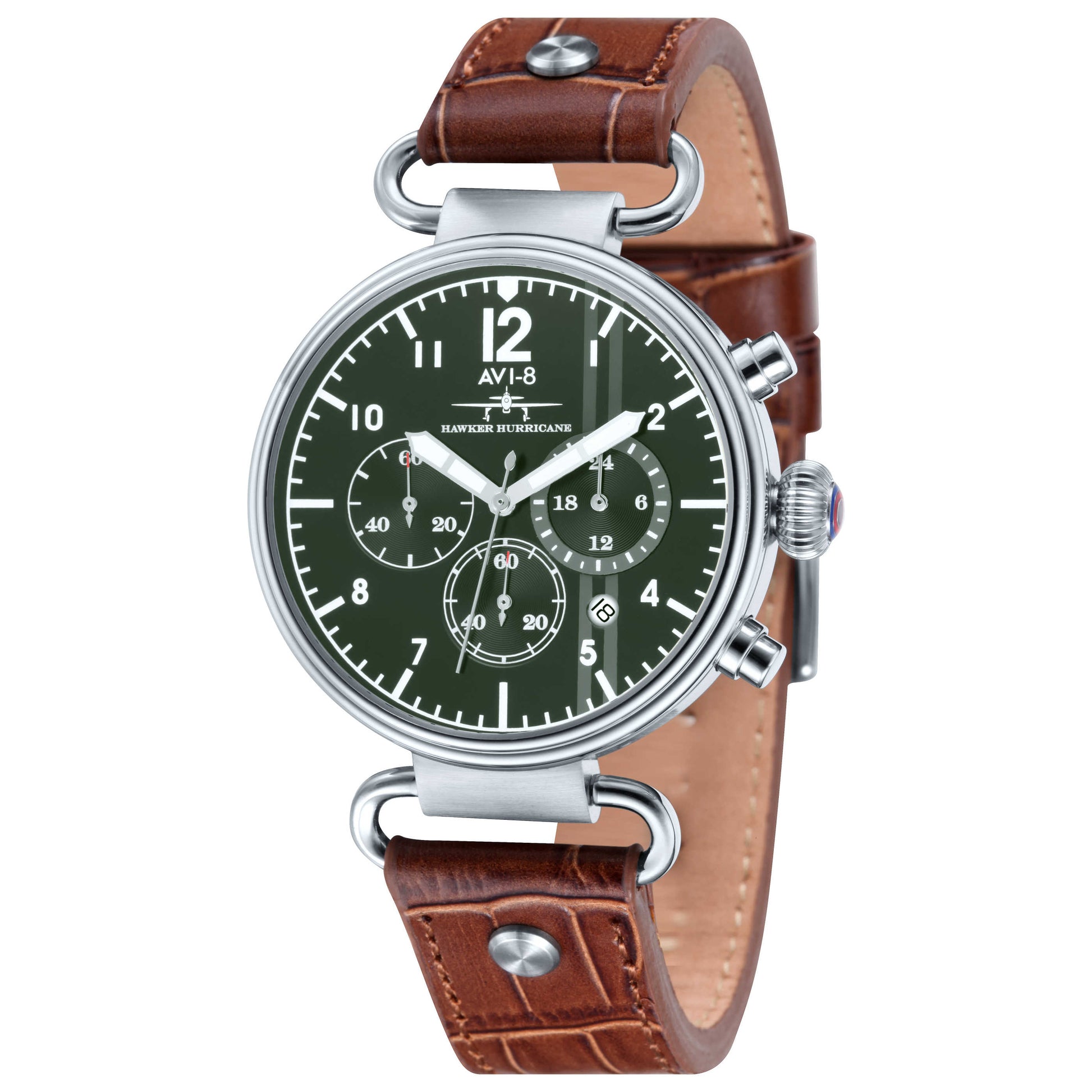 Front view of AVI-8 Hawker Men's Japanese Quartz (Battery-Powered) Watch AV-4014-03