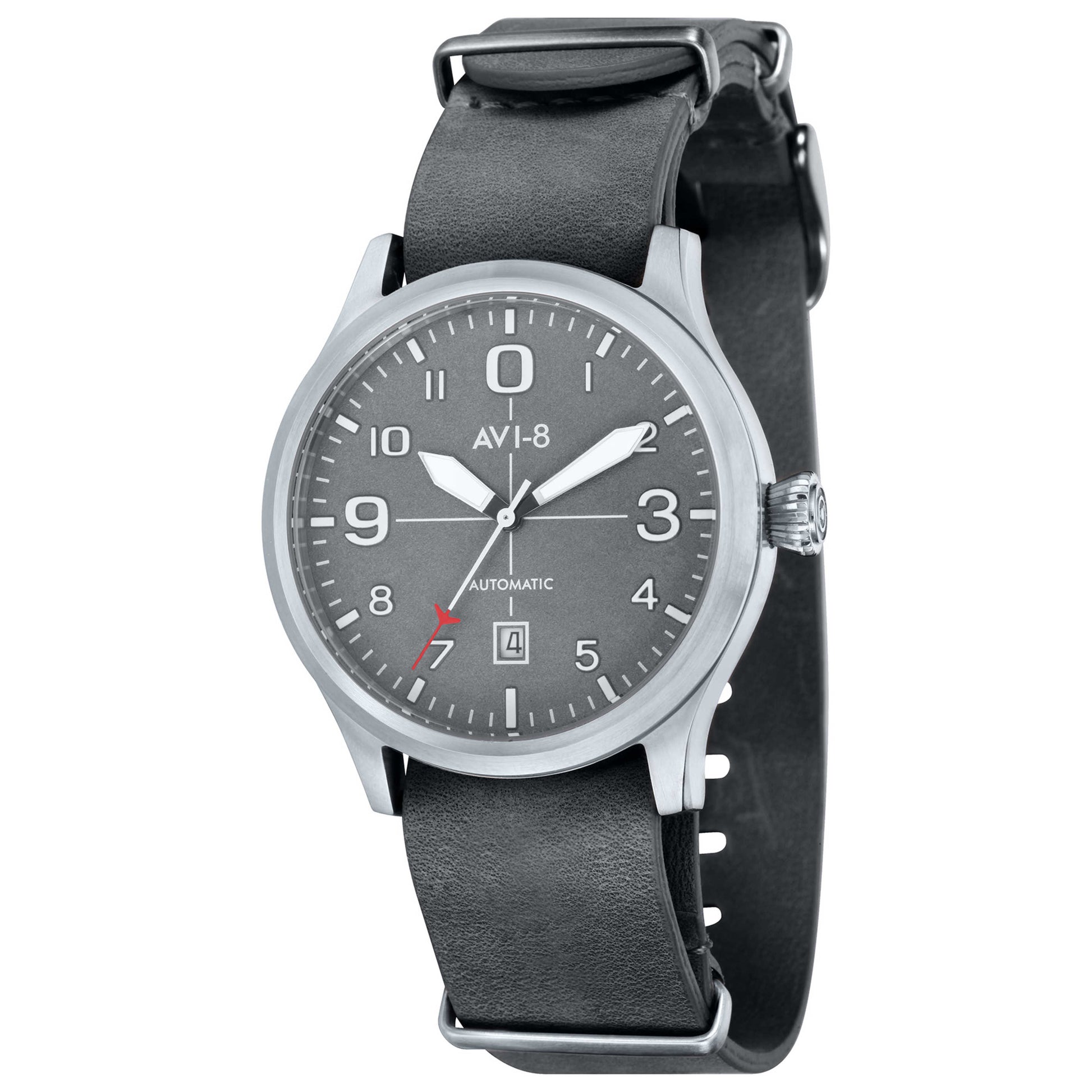 Front view of AVI-8 Flyboy Men's Automatic Watch AV-4021-0B