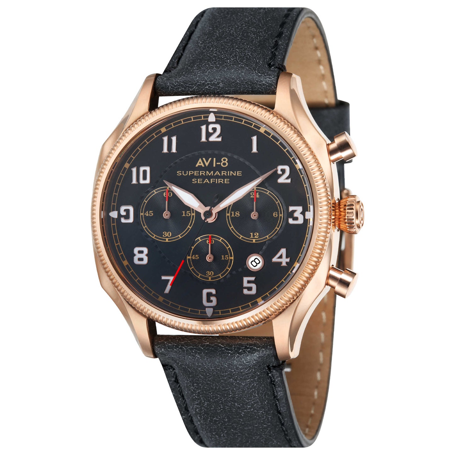 Front view of AVI-8 Supermarine Men's Japanese Quartz (Battery-Powered) Watch AV-4025-04J