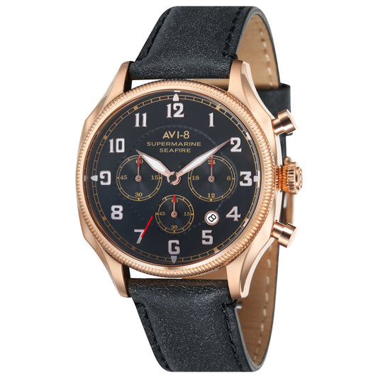 Front view of AVI-8 Supermarine Men's Japanese Quartz (Battery-Powered) Watch AV-4025-04J