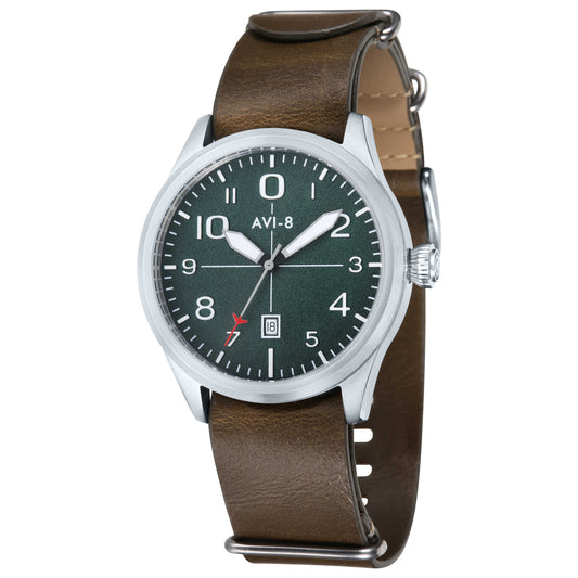 Front view of AVI-8 Flyboy Men's Japanese Quartz (Battery-Powered) Watch AV-4028-04