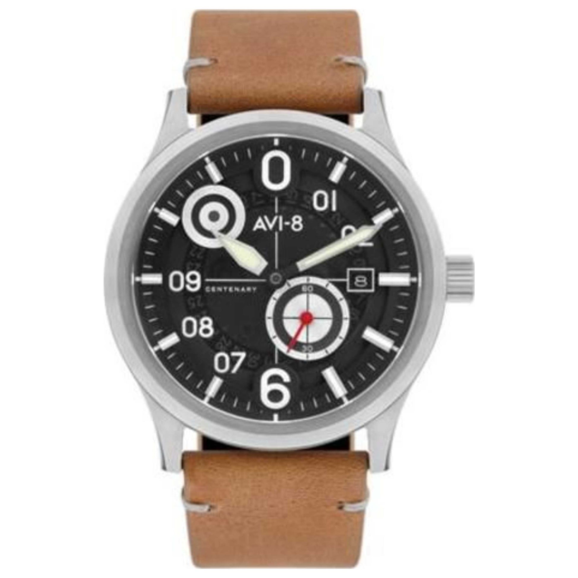 Front view of AVI-8 Flyboy Men's Japanese Quartz (Battery-Powered) Watch AV-4028-08