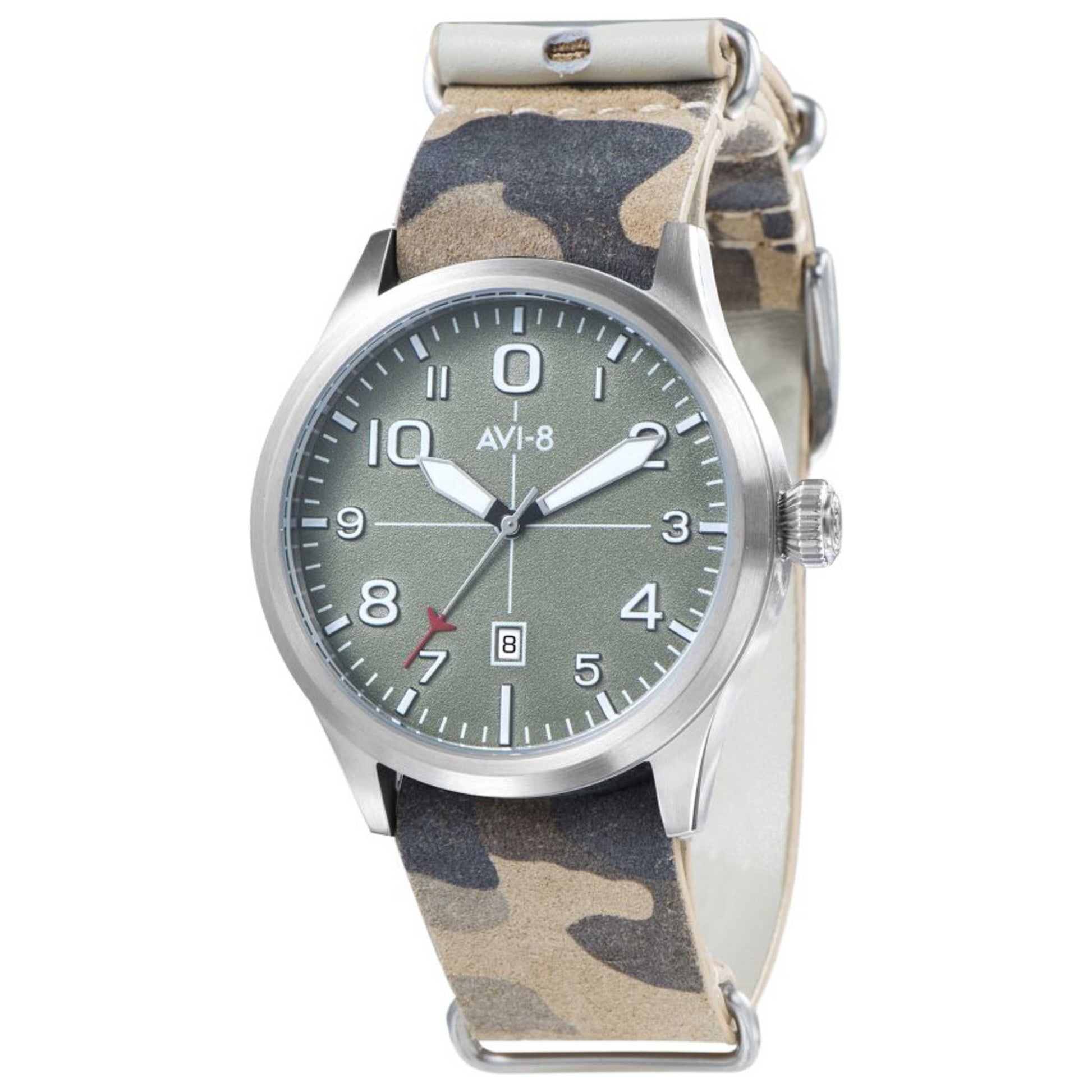 Front view of AVI-8 Flyboy Men's Japanese Quartz (Battery-Powered) Watch AV-4028-0G