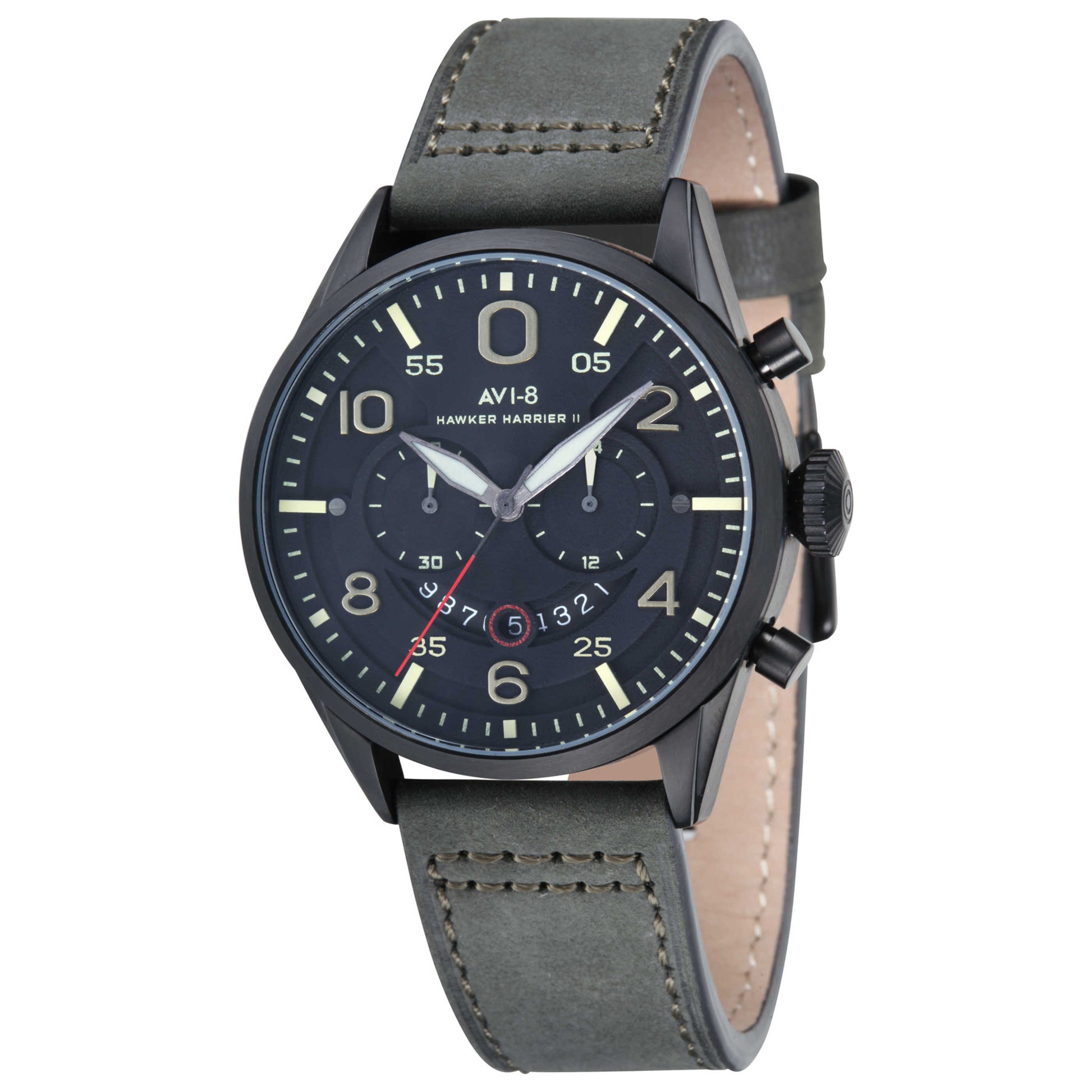 Front view of AVI-8 Hawker Men's Japanese Quartz (Battery-Powered) Watch AV-4031-SETA-01