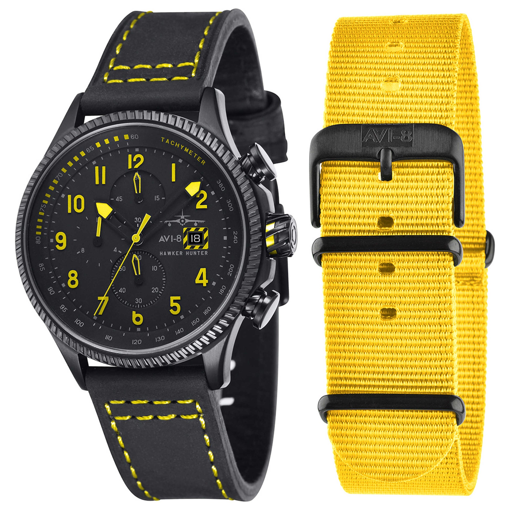 Front view of AVI-8 Hawker Men's Japanese Quartz (Battery-Powered) Watch AV-4036-01