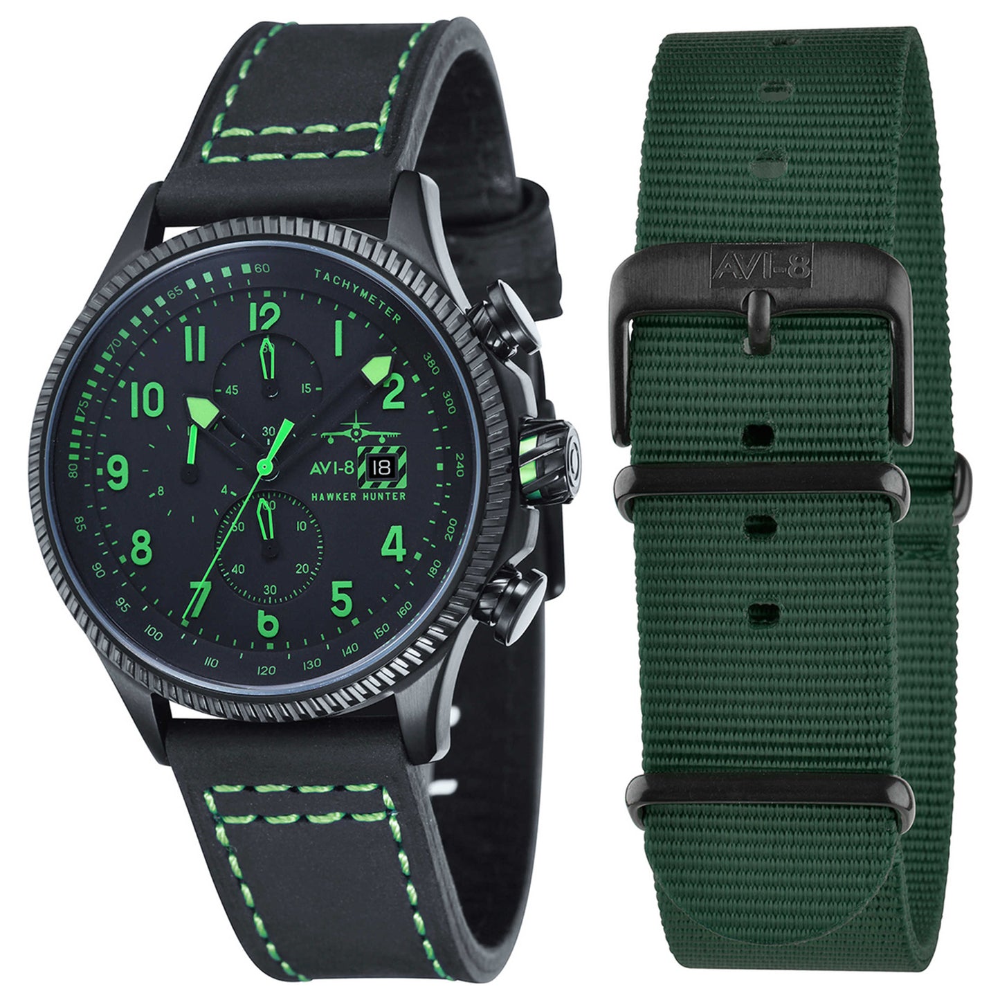 Front view of AVI-8 Hawker Men's Japanese Quartz (Battery-Powered) Watch AV-4036-02