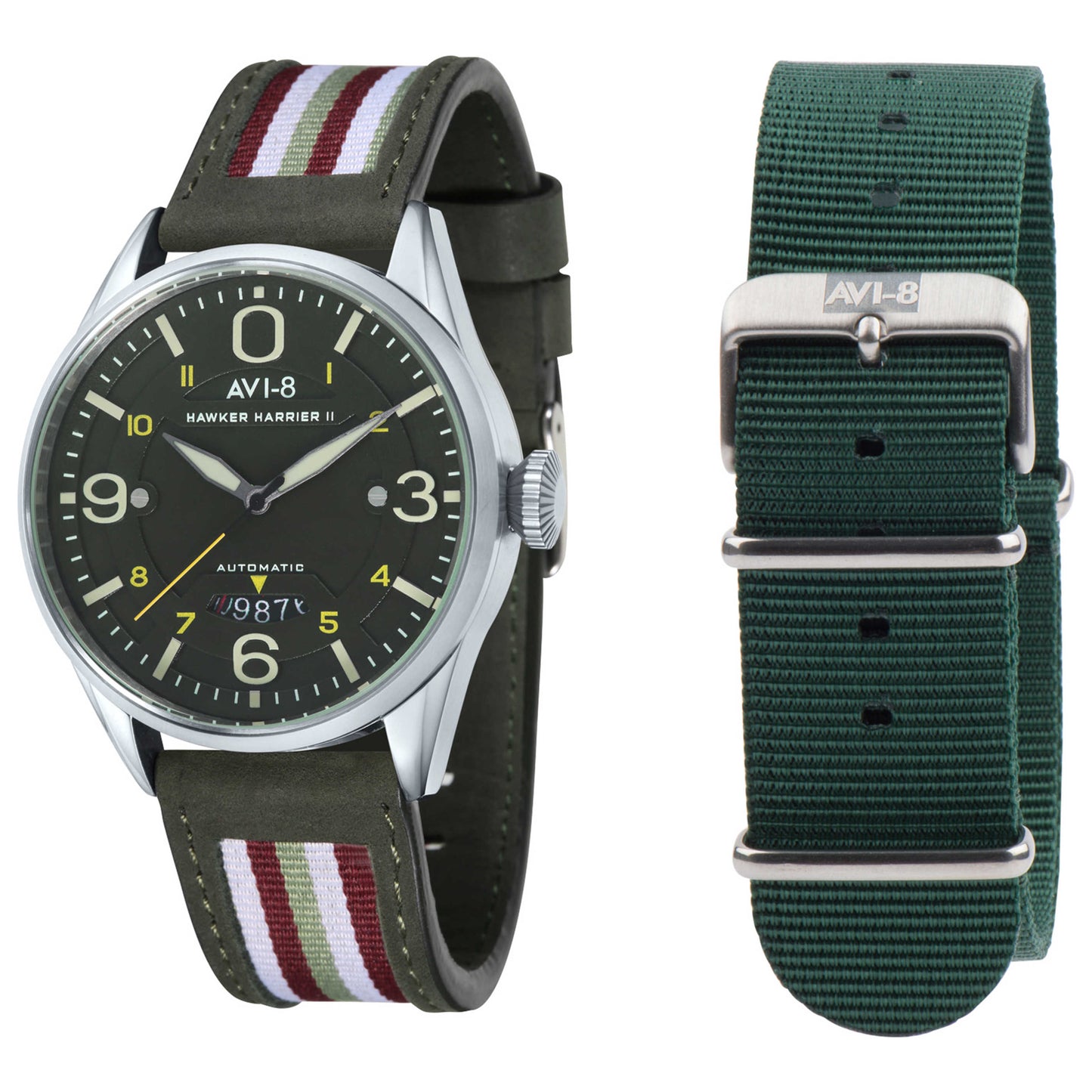 Front view of AVI-8 Hawker Men's Automatic Watch AV-4040-02