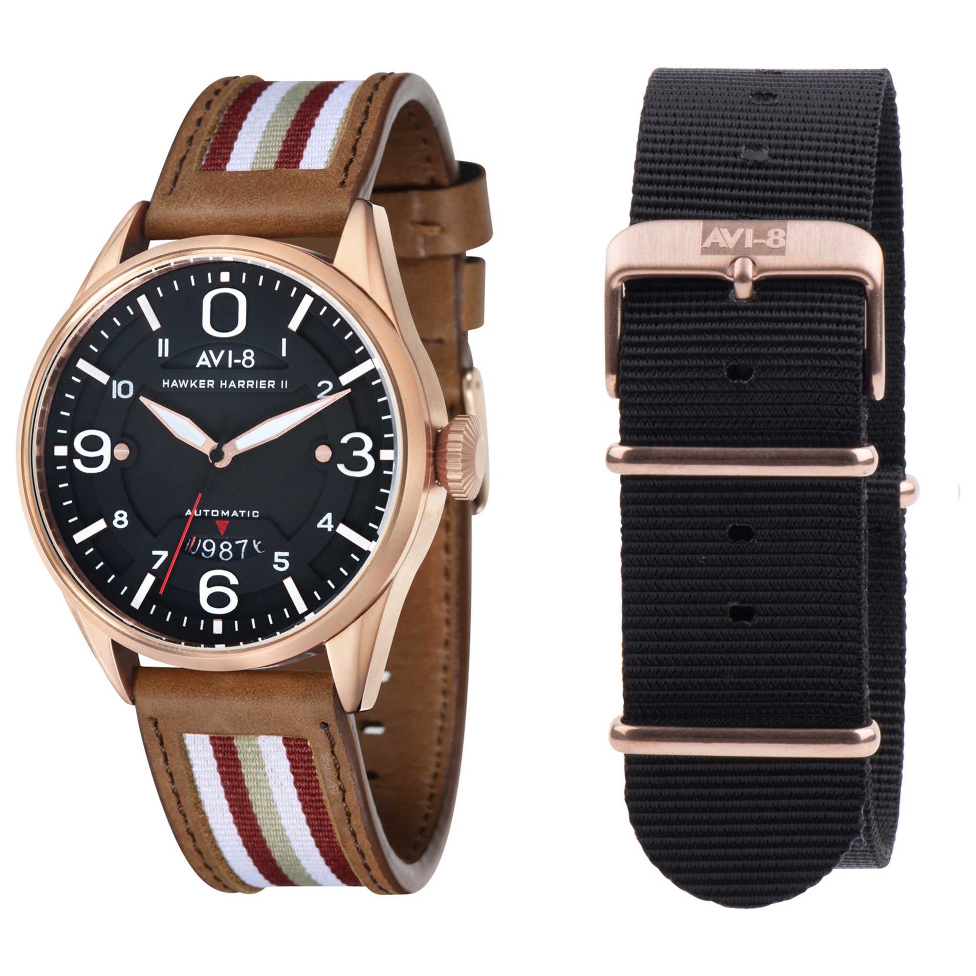 Front view of AVI-8 Hawker Men's Automatic Watch AV-4040-04