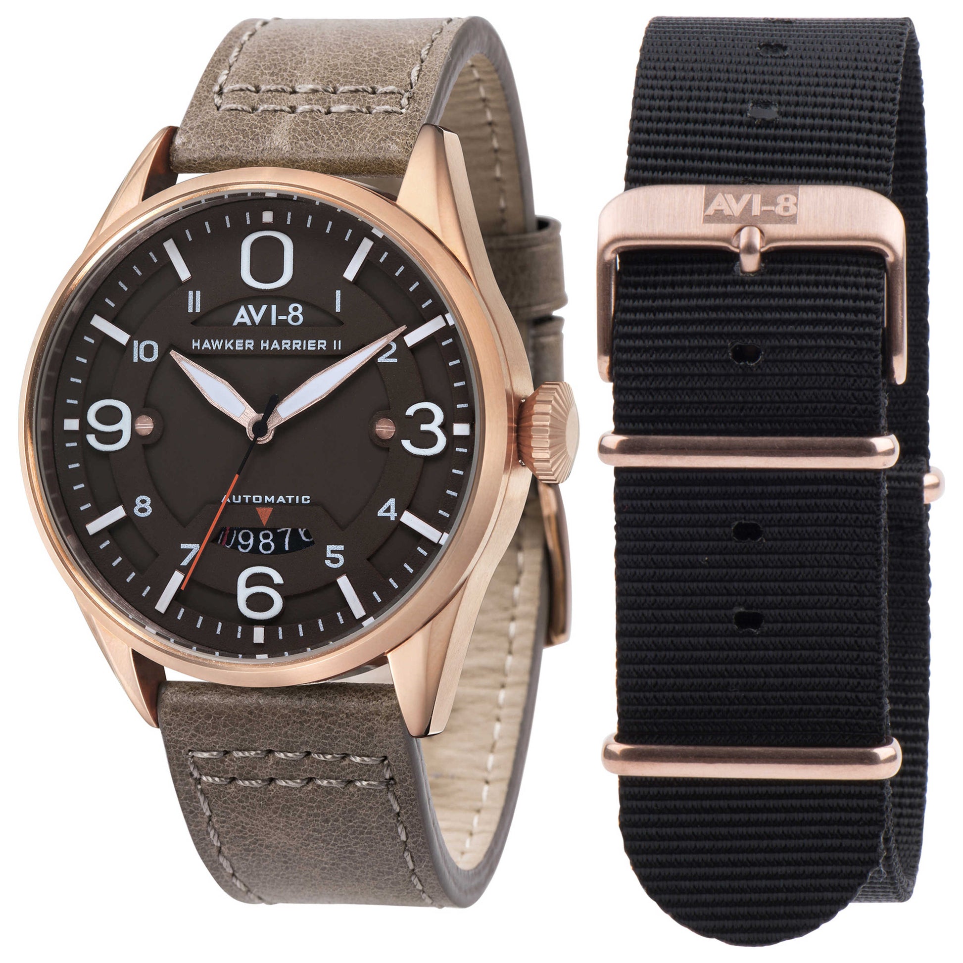 Front view of AVI-8 Hawker Men's Automatic Watch AV-4040-07