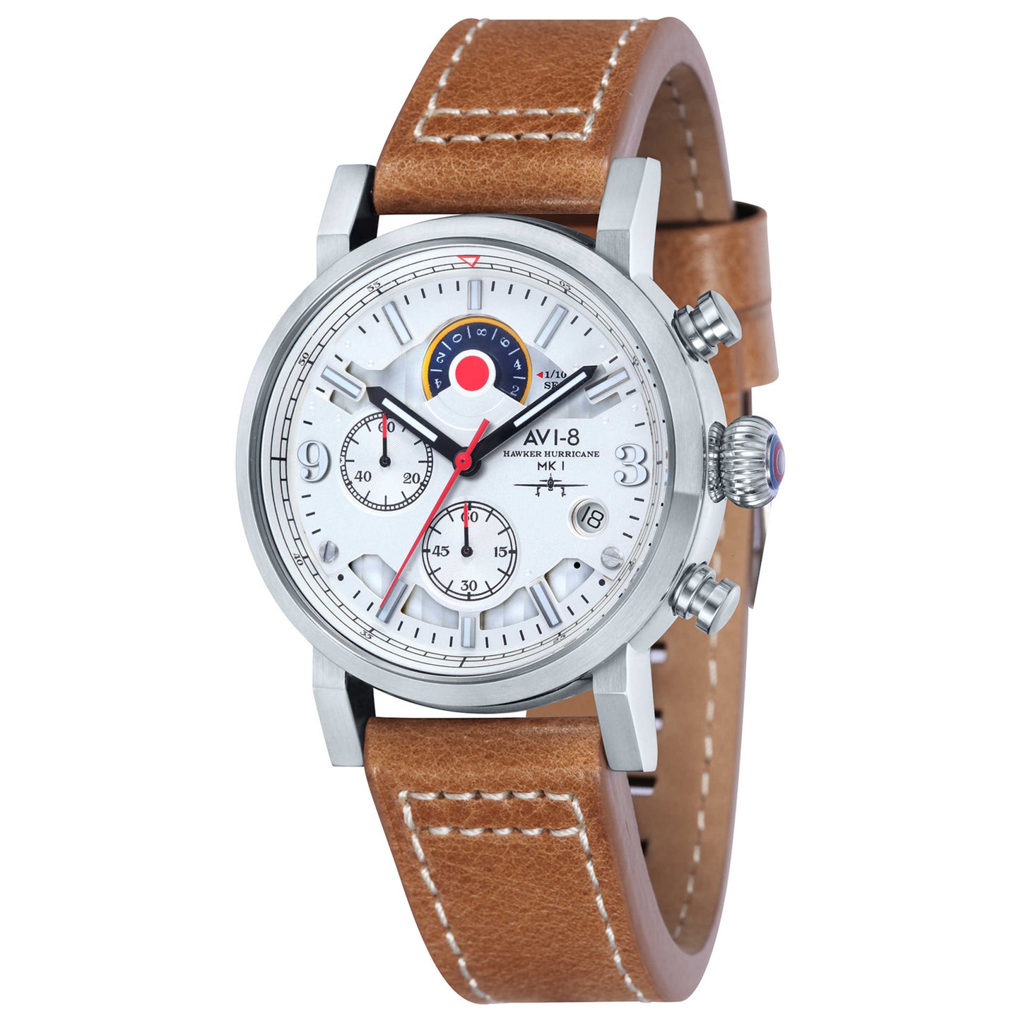 Front view of AVI-8 Hawker Men's Japanese Quartz (Battery-Powered) Watch AV-4041-01