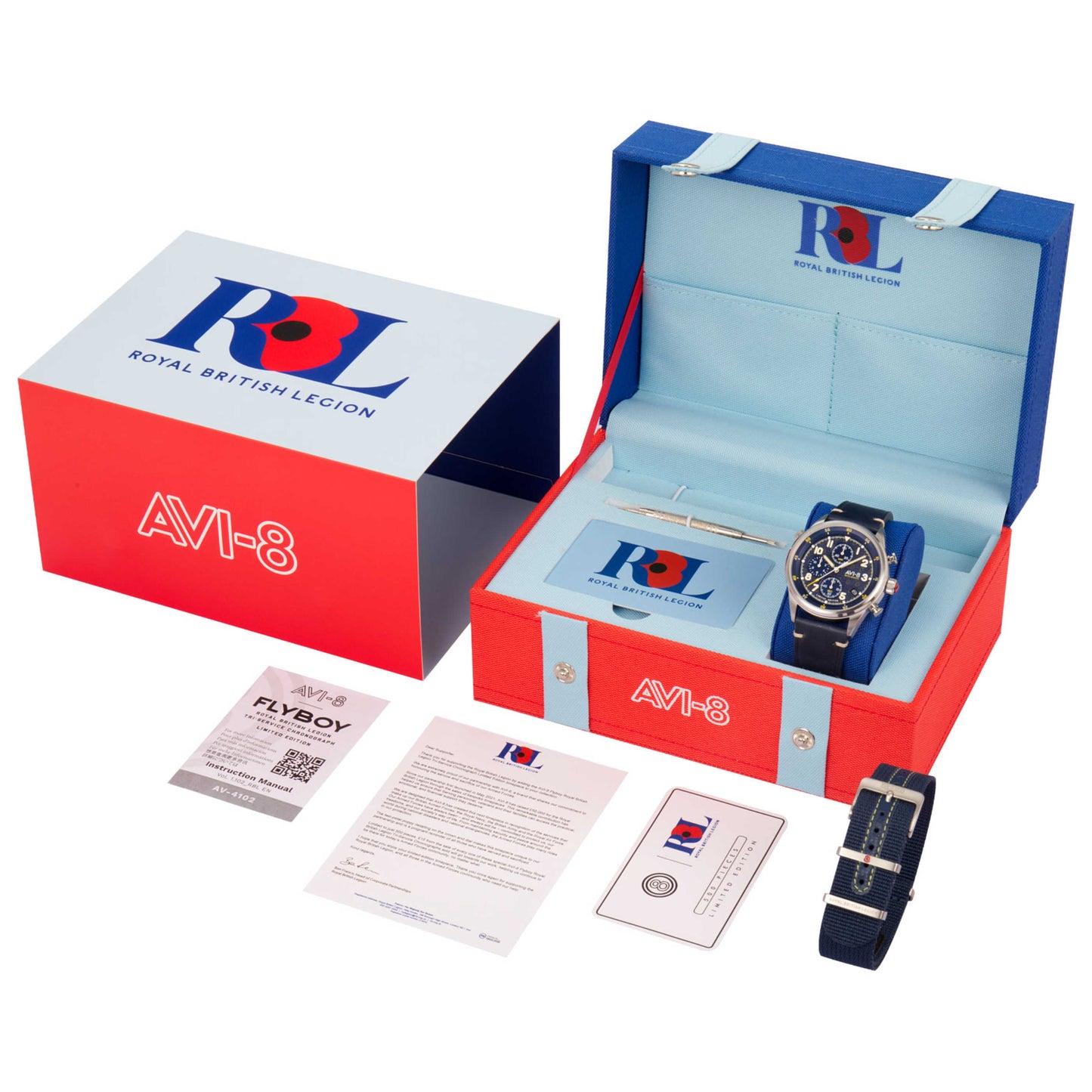 AVI-8 British Legion Tri-service Men's Quartz Watch AV-4102-RBL-02 - Image #6