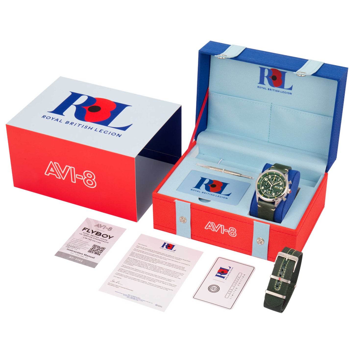 AVI-8 British Legion Tri-service Men's Quartz Watch AV-4102-RBL-03 - Image #6