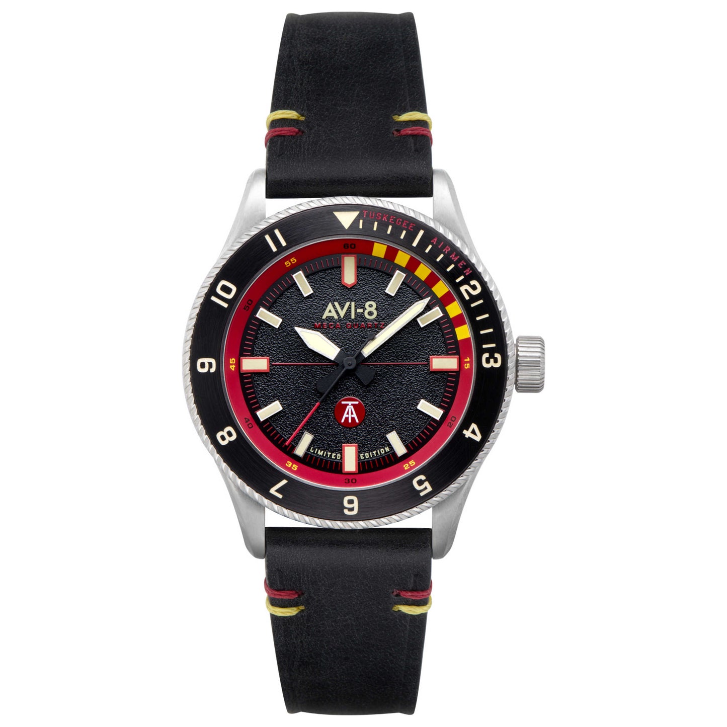 Front view of AVI-8 Tuskegee Airmen Men's Quartz Watch AV-4103-01