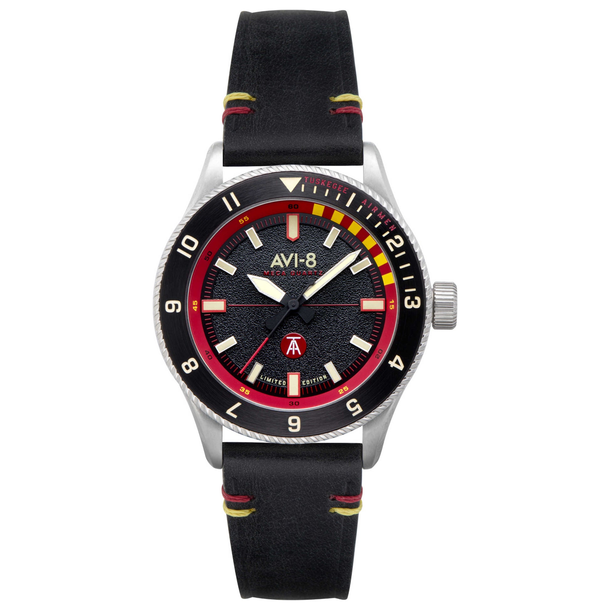 Front view of AVI-8 Tuskegee Airmen Men's Quartz Watch AV-4103-01