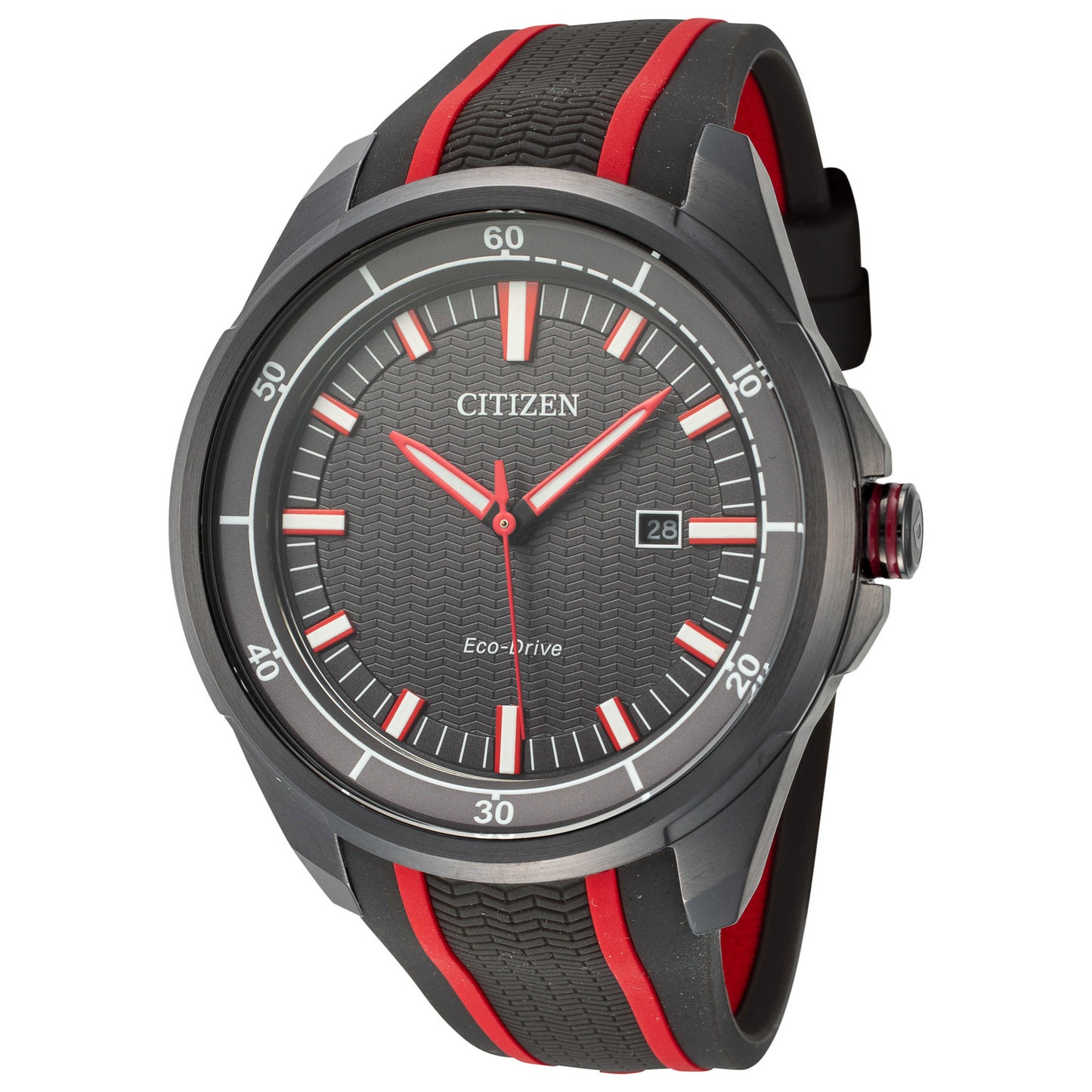 Front view of Citizen Weekender Men's Solar Watch AW1607-03H