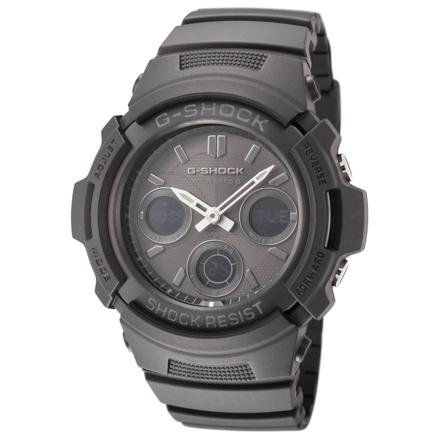 Front view of Casio G-Shock Men's Solar Powered Quartz Watch AWGM100B-1A