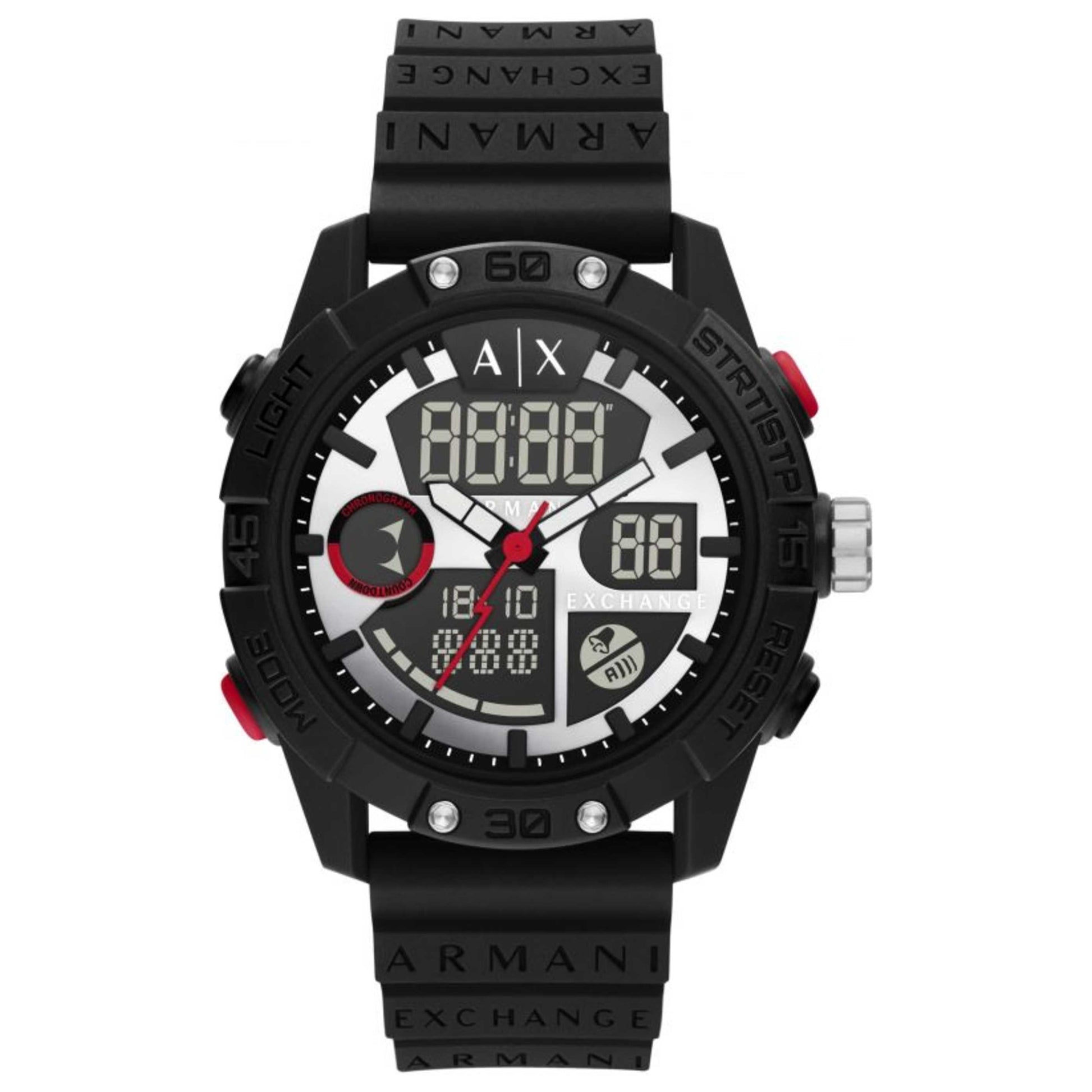 Front view of Armani Exchange D-Bolt Men's Quartz Watch AX2960