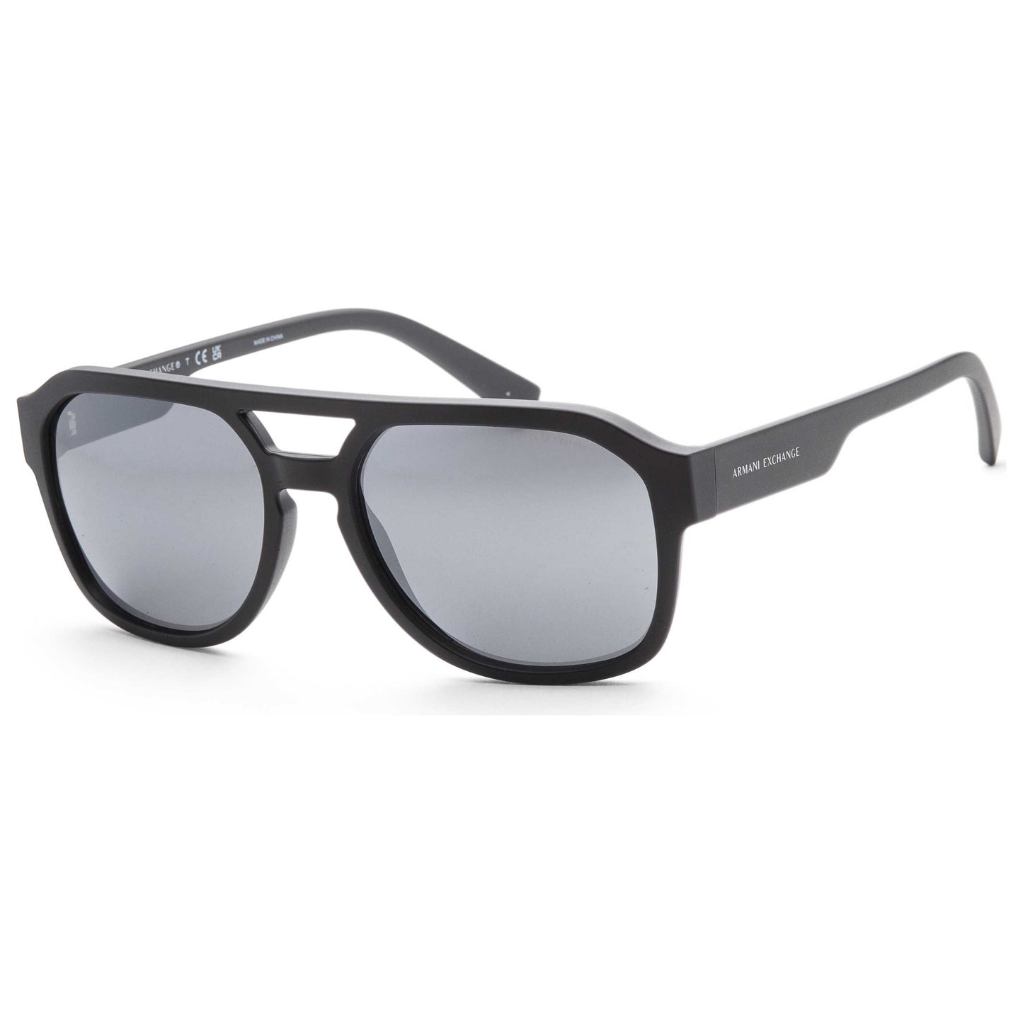 Front view of Armani Exchange Fashion Men's Sunglasses AX4074S-80786G-57