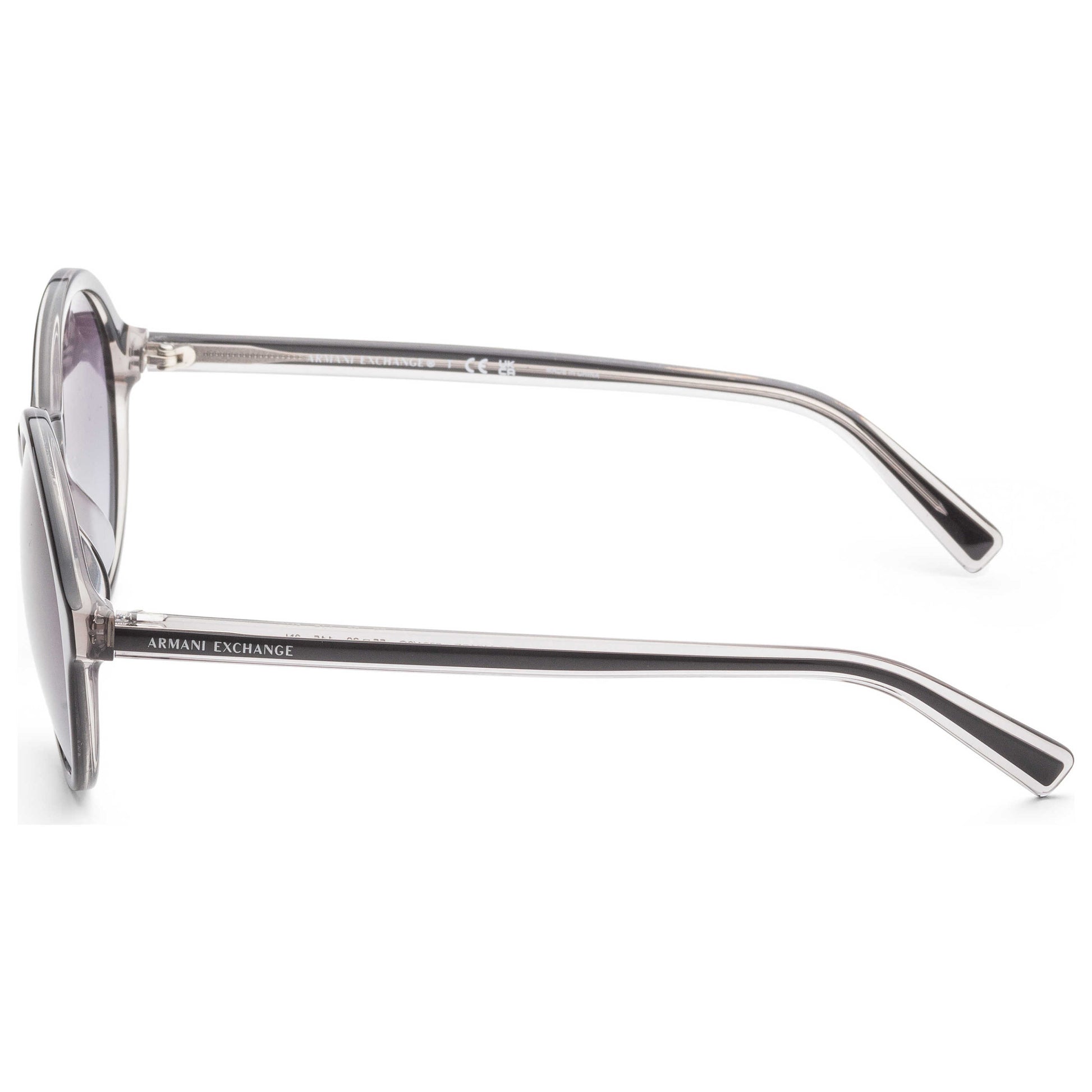 Left view of Armani Exchange Fashion Women's Sunglasses AX4101SF-83218G