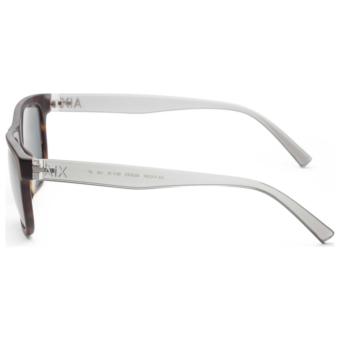 Left view of Armani Exchange Fashion Men's Sunglasses AX4103SF-8029Z3