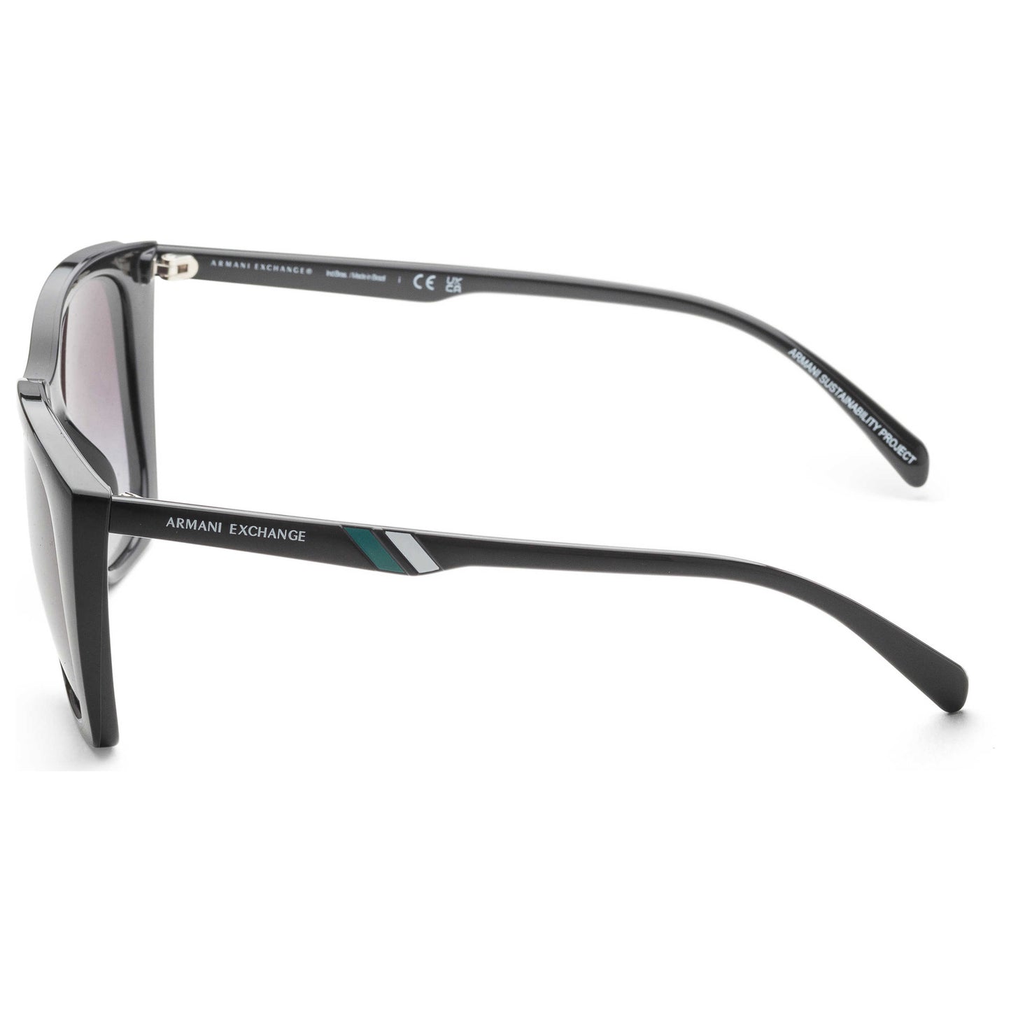 Left view of Armani Exchange Fashion Women's Sunglasses AX4116SU-81588G