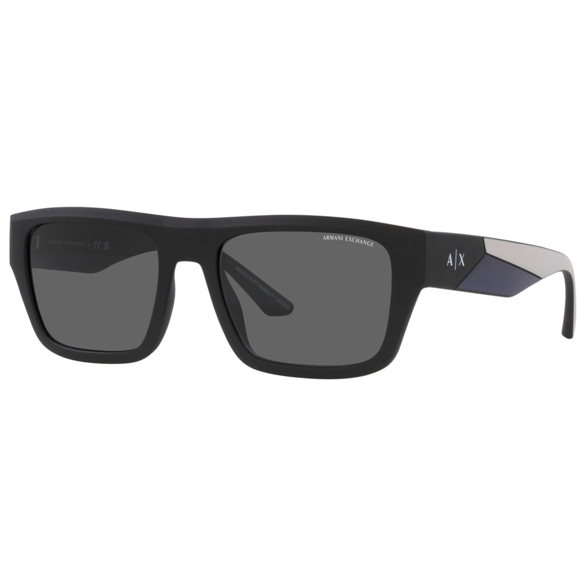 Front view of Armani Exchange Fashion Men's Sunglasses AX4124SU-807887-56