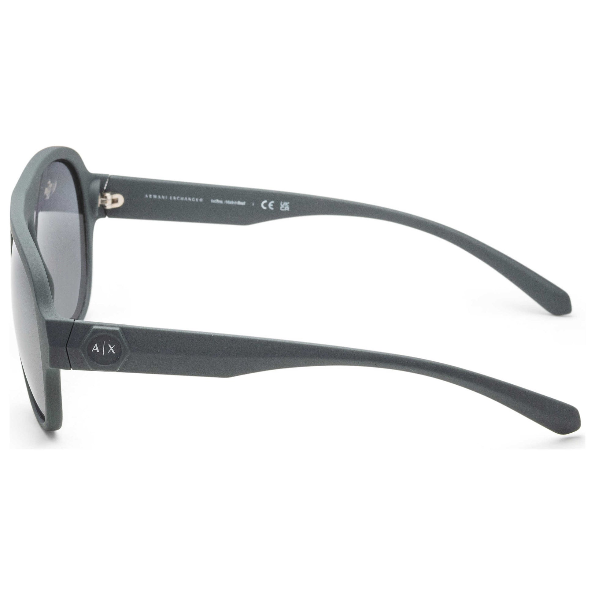 Left view of Armani Exchange Fashion Men's Sunglasses AX4126SU-83016G-58