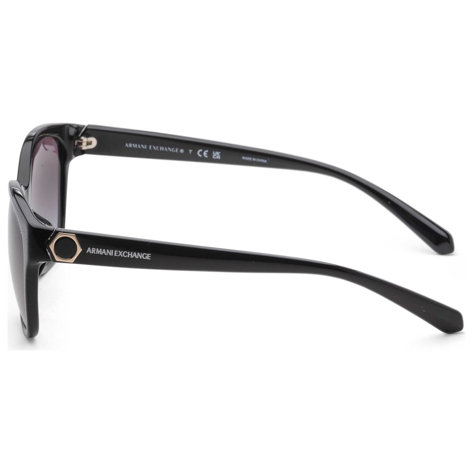 Left view of Armani Exchange Fashion Women's Sunglasses AX4127SF-81588G-54