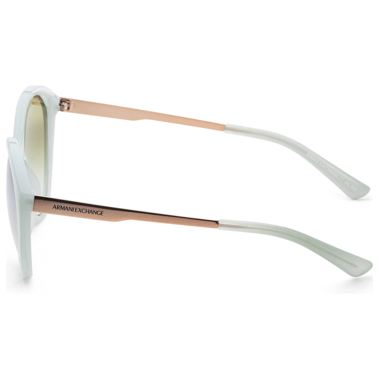 Left view of Armani Exchange Fashion Women's Sunglasses AX4134S-8160W0-55