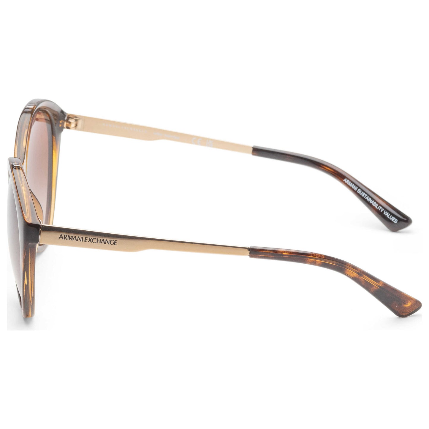 Left view of Armani Exchange Fashion Women's Sunglasses AX4134S-821313-55