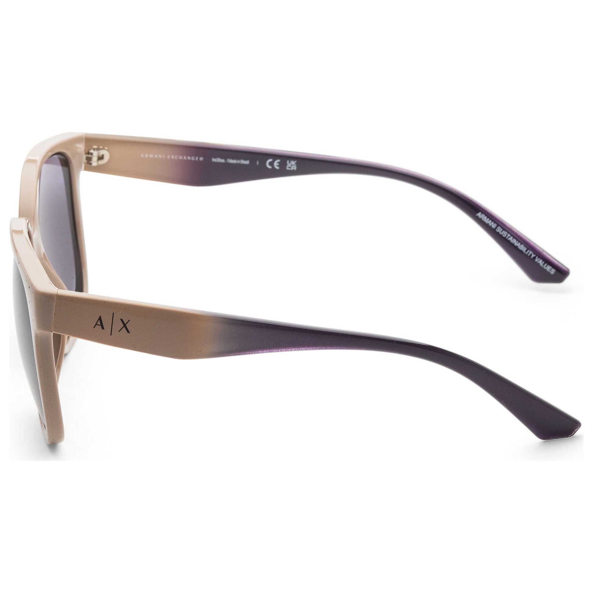 Left view of Armani Exchange Fashion Women's Sunglasses AX4136SU-83421A-56