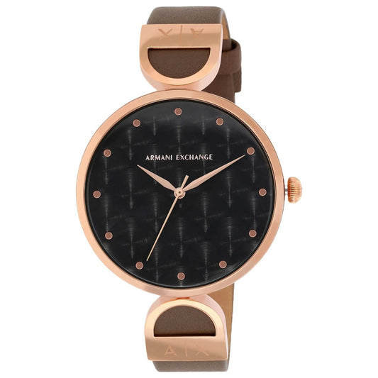 Front view of Armani Exchange Brooke Women's Quartz Watch AX5329