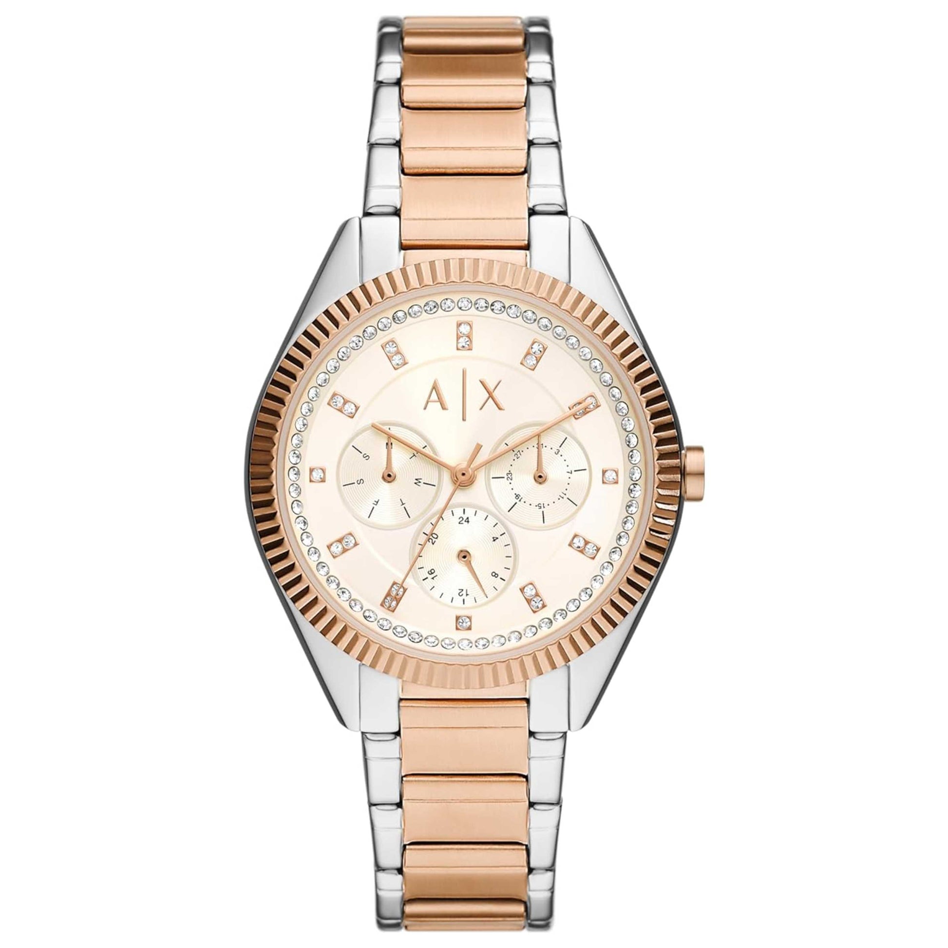 Front view of Armani Exchange Giacomo Women's Quartz Watch AX5662