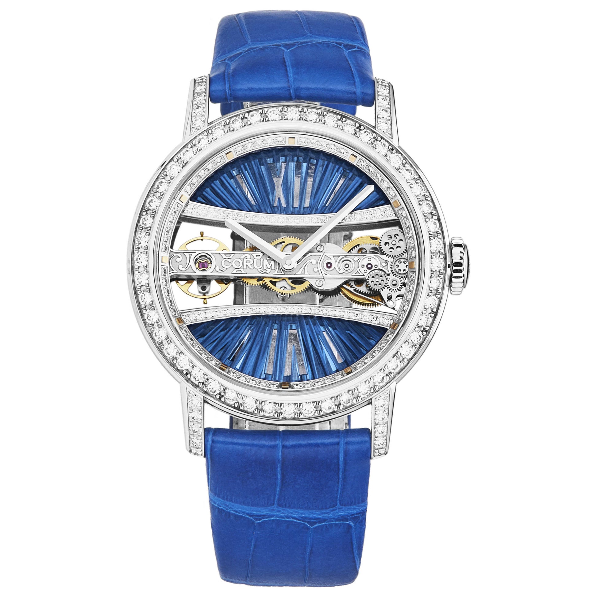 Front view of Corum Golden Bridge Women's Manual-Wind Watch B113/03278