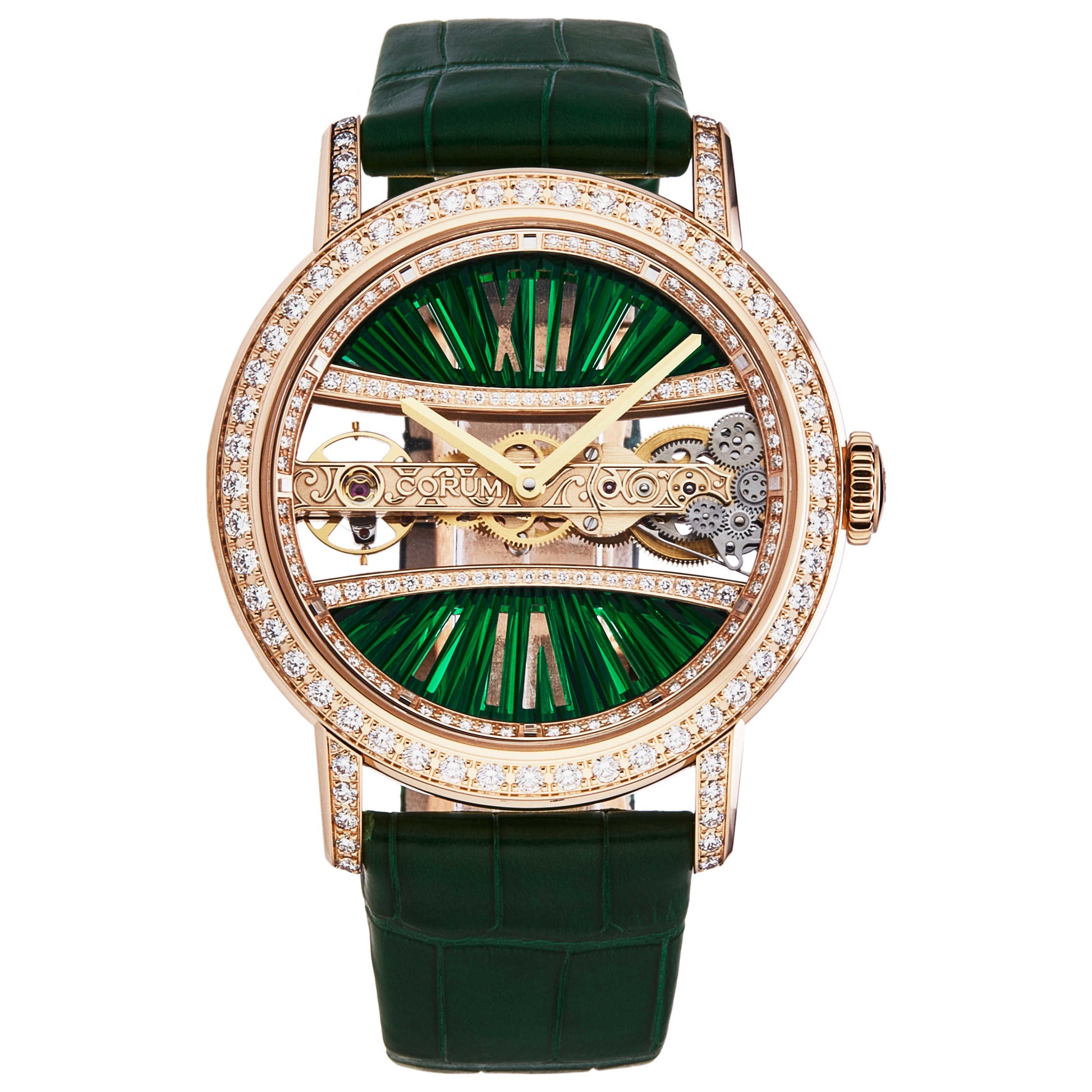 Front view of Corum Golden Bridge Women's Manual-Wind Watch B113/03292