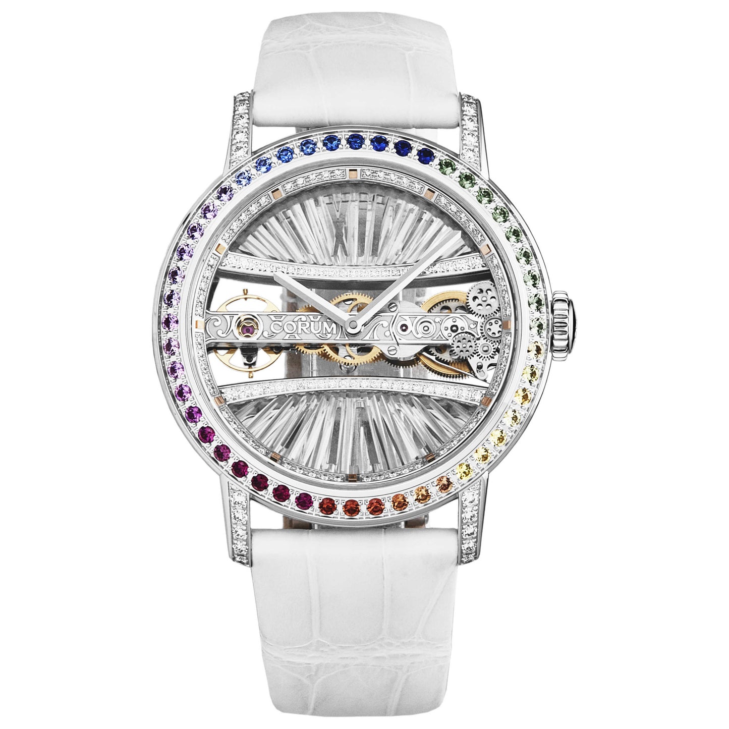 Front view of Corum Golden Bridge Women's Manual-Wind Watch B113/03404