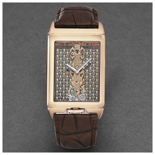 Front view of Corum Golden Bridge Men's Manual-Wind Watch B113/04166