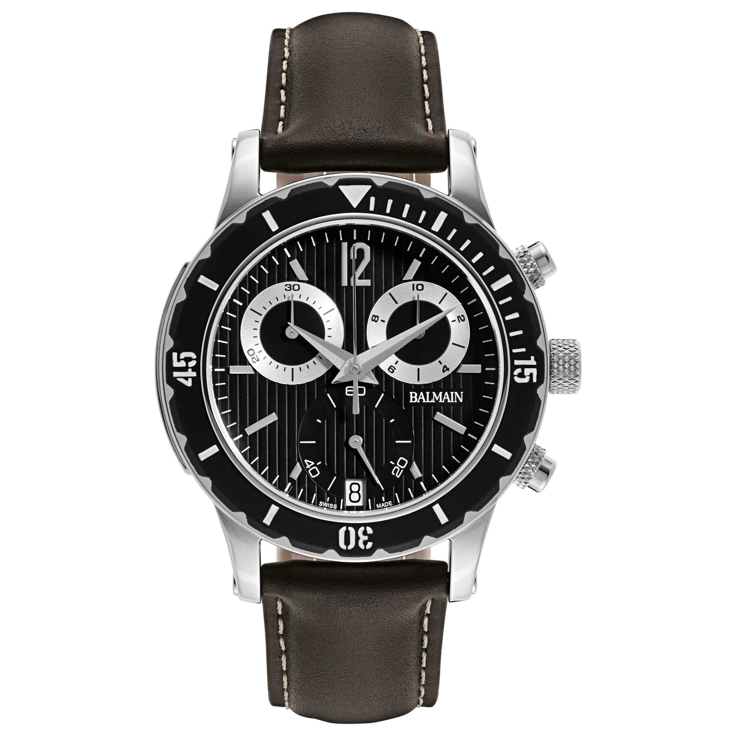 Front view of Balmain Balmainia Men's Swiss Quartz (Battery-Powered) Watch B55425264