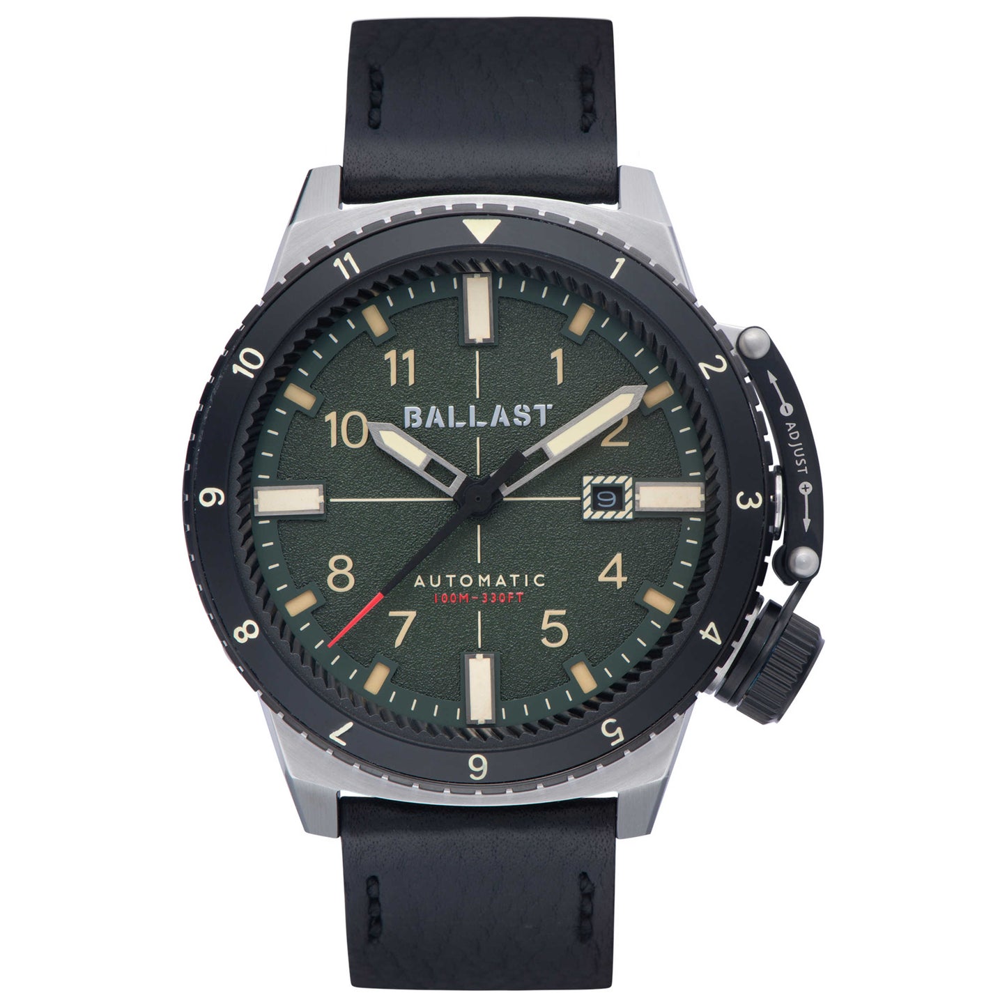 Front view of Ballast Trafalgar Dual Time Men's Automatic Watch BL-3142-02