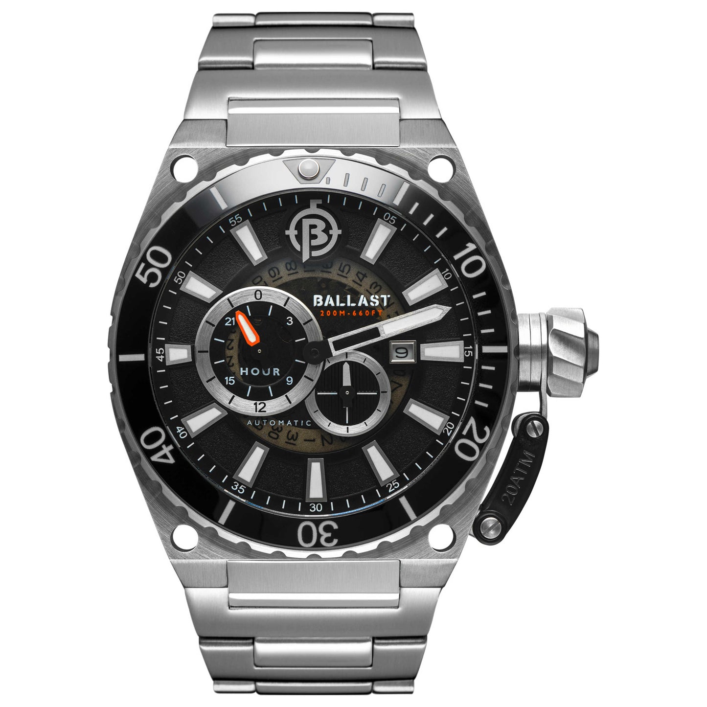 Front view of Ballast Valiant Men's Automatic Watch BL-3143-22