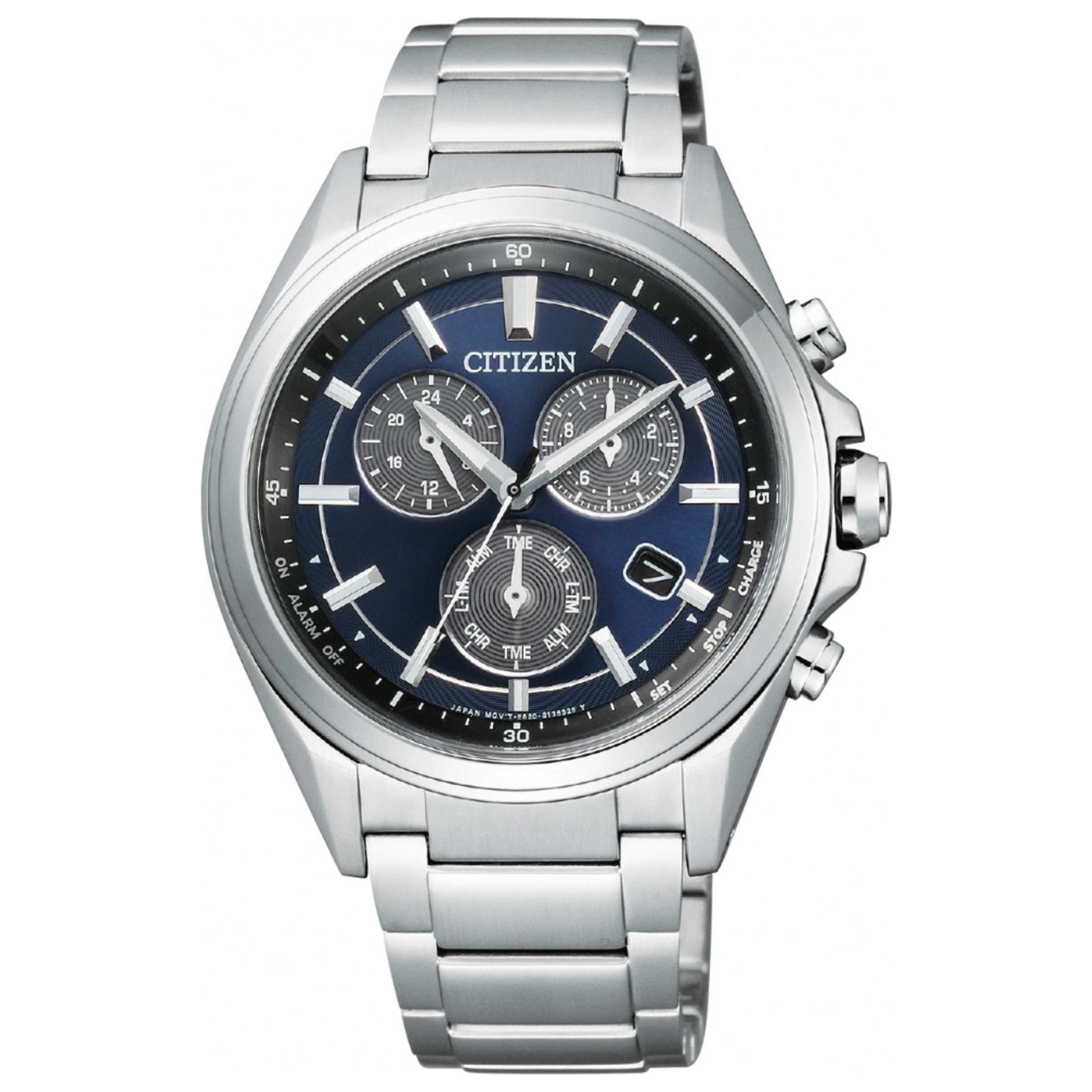 Front view of Citizen Attesa Men's Solar Powered Quartz Eco-Drive Watch BL5530-57L