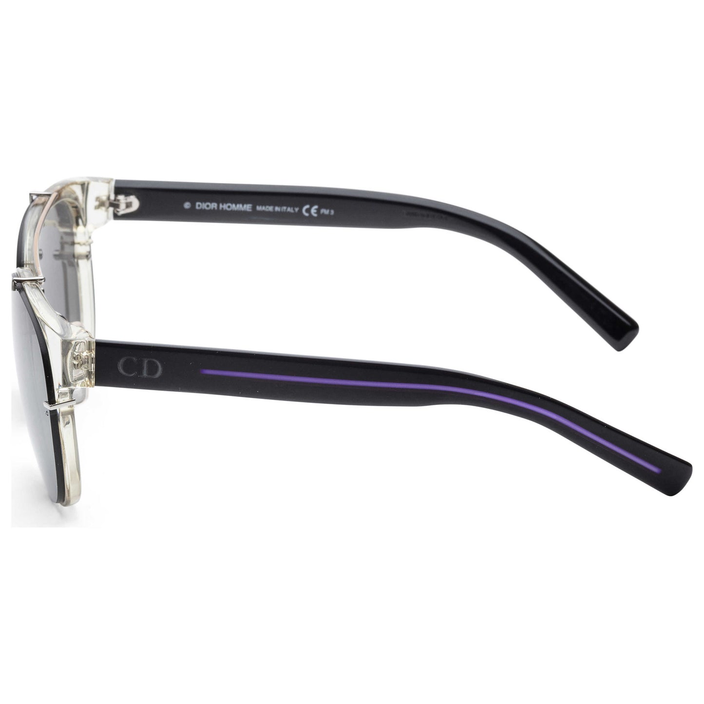 Left view of Christian Dior Homme Black Tie Men's Sunglasses BLACK143S-E42-3C