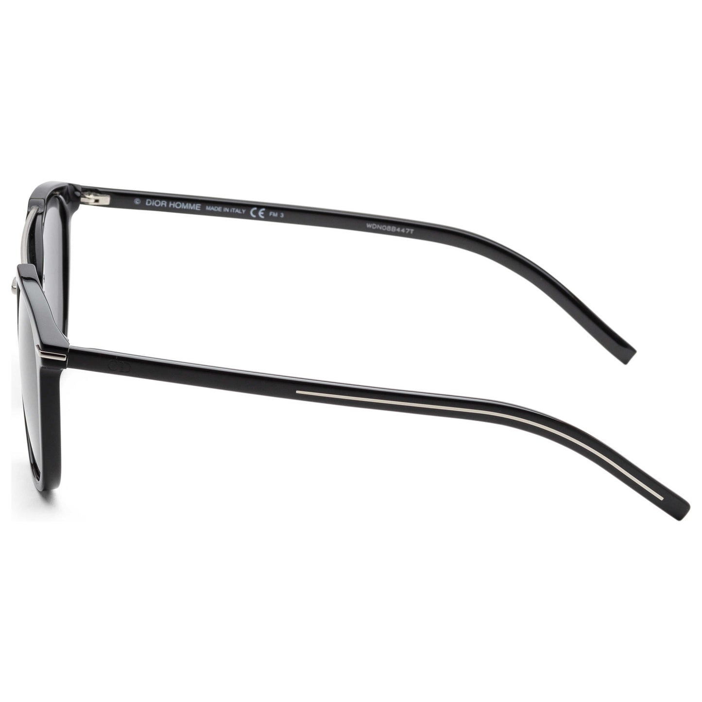 Left view of Christian Dior Homme Black Tie Men's Sunglasses BLACK267S-0807-IR