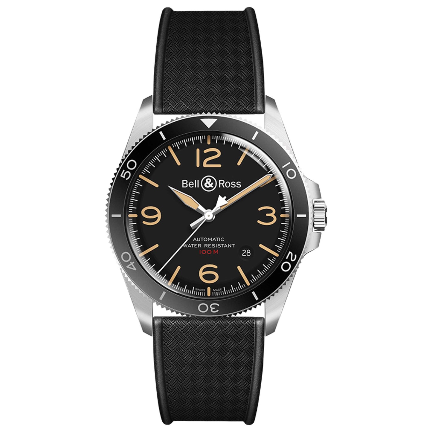 Front view of Bell & Ross Vintage Heritage Men's Automatic Watch BLRBRV292HERSTSRB