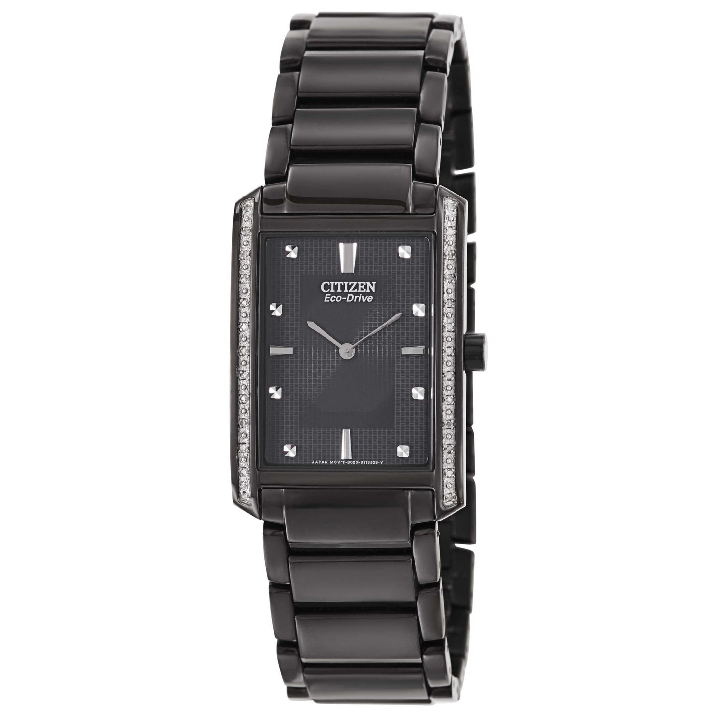 Front view of Citizen Palidoro Diamond Men's Solar Powered Quartz Eco-Drive Watch BM6640-57B