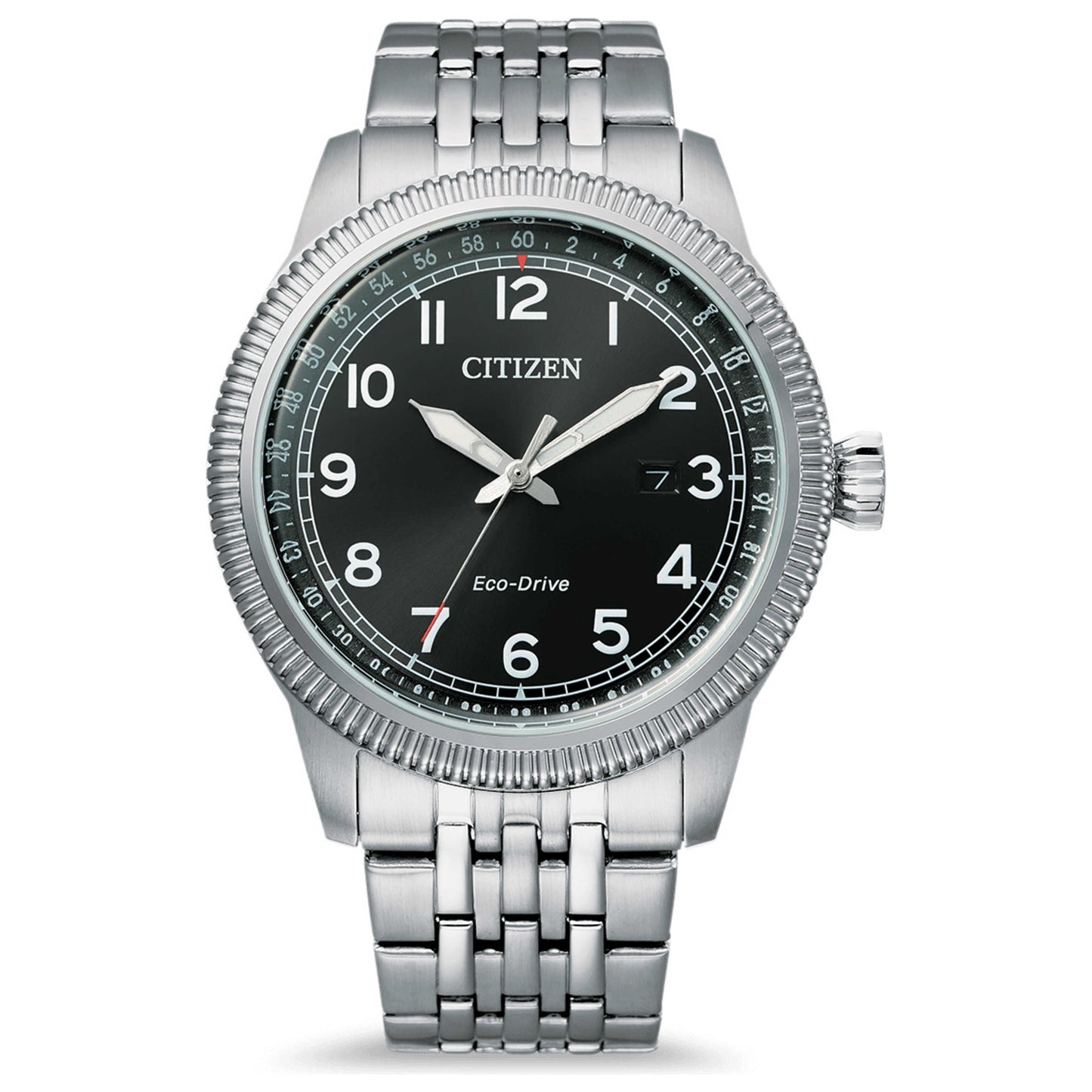 Front view of Citizen Classic Men's Solar Powered Quartz Eco-Drive Watch BM7480-81E