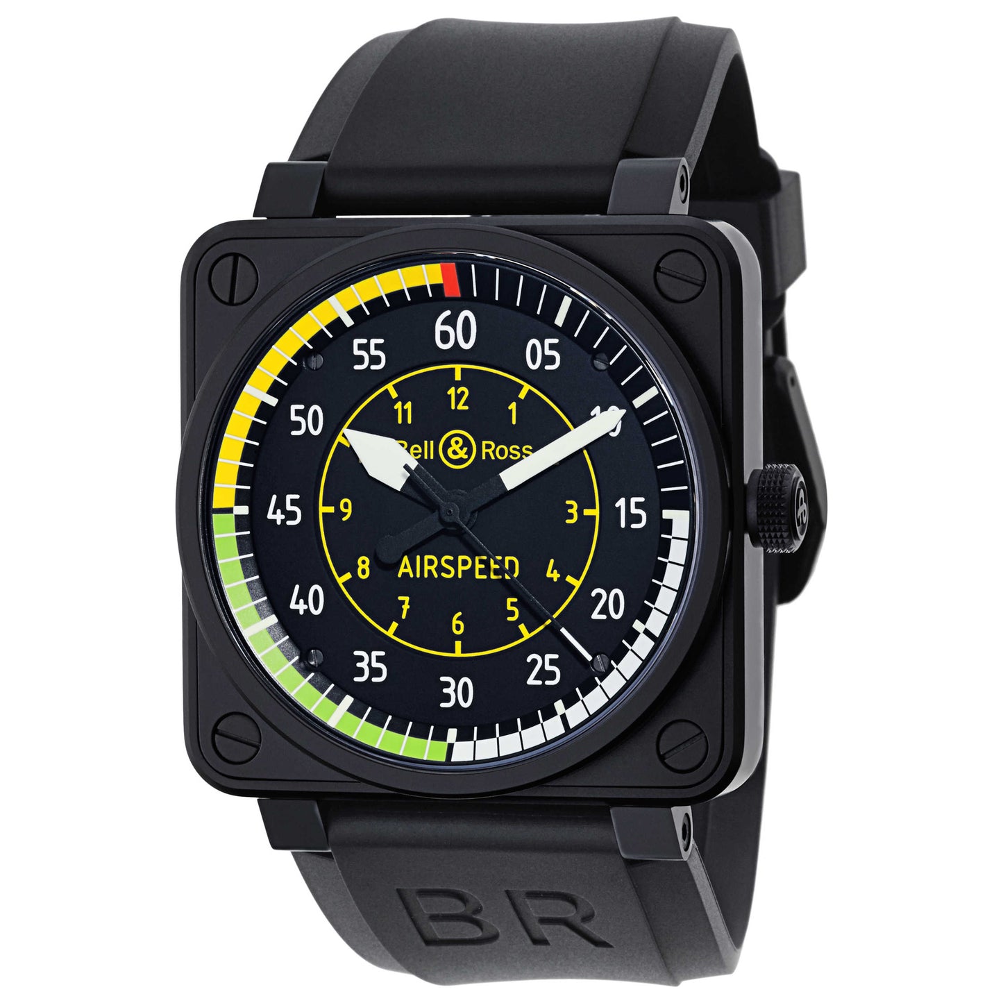 Front view of Bell & Ross Aviation Men's Automatic Watch BR01-AIRSPEED