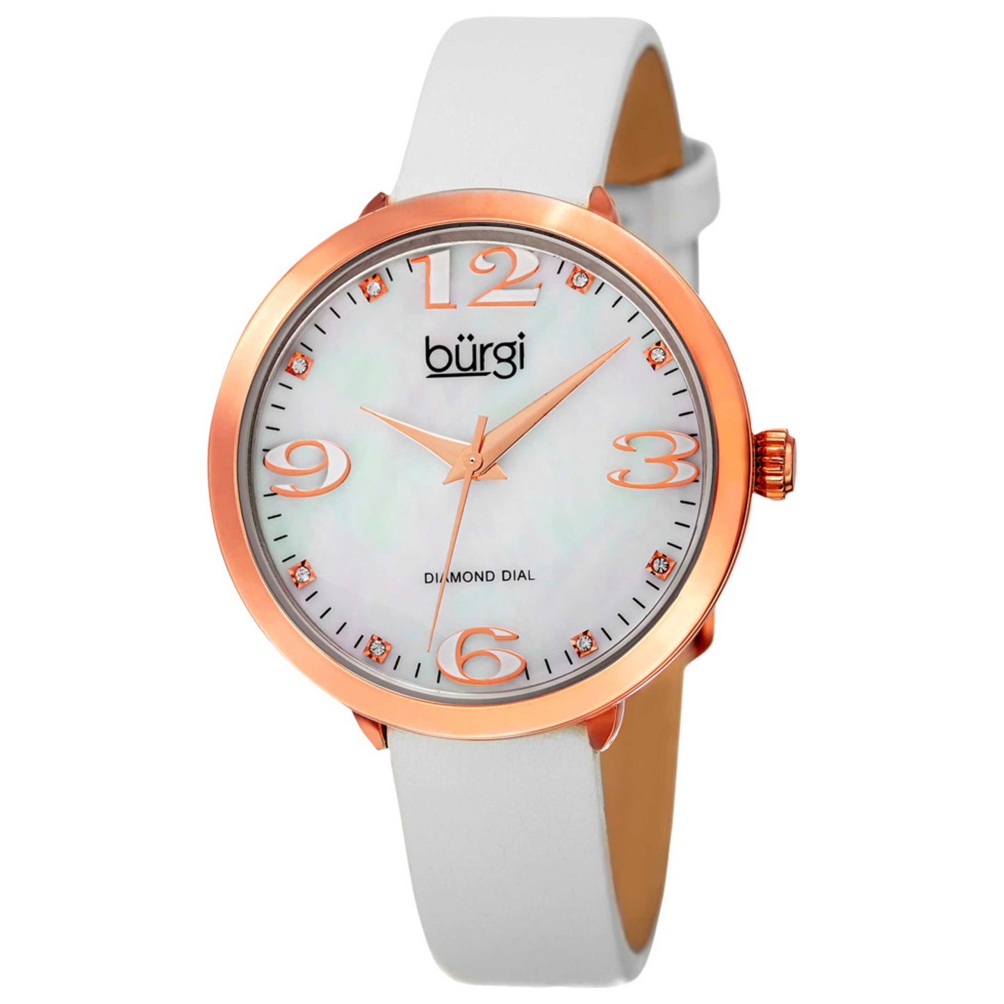 Front view of Burgi Classic Women's Quartz Watch BUR119WTR